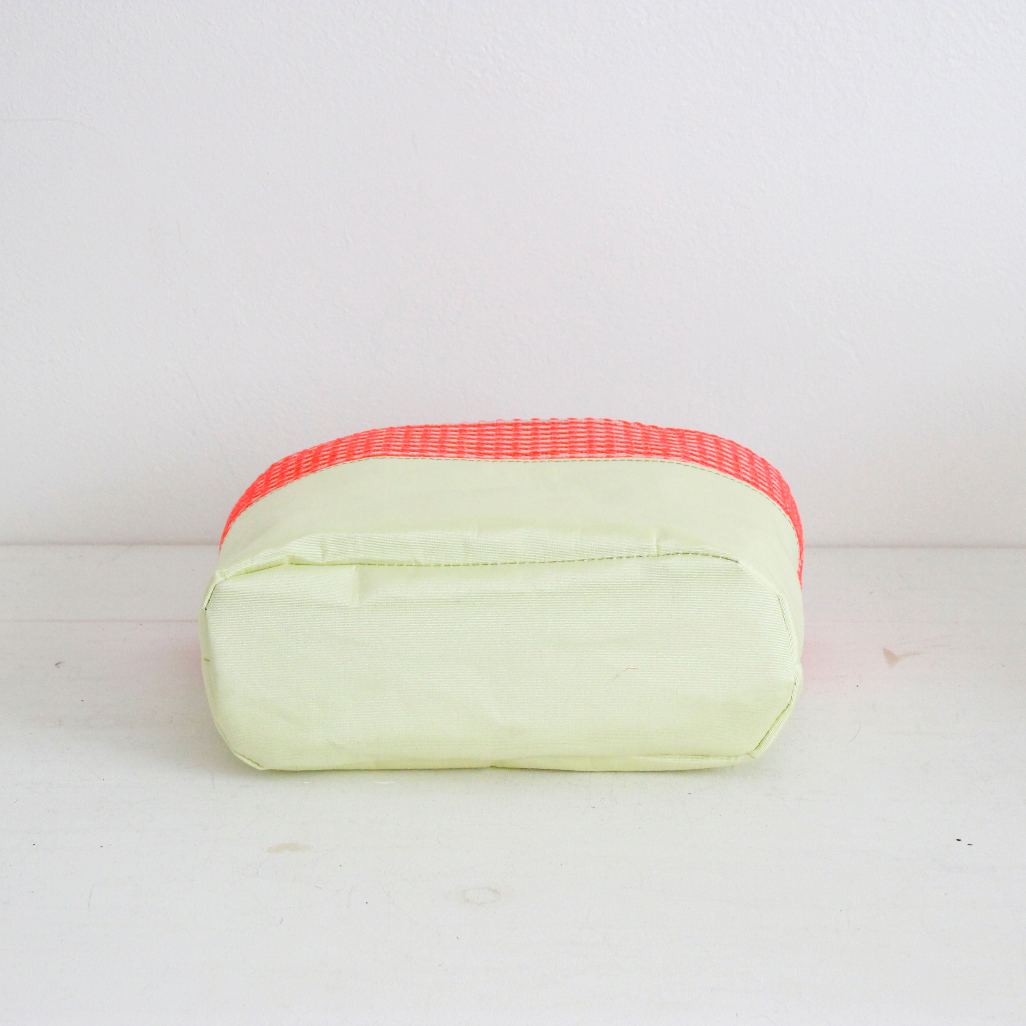 ピーチラメボーダー / インナーバッグ / かごバッグ Sサイズ用 / L