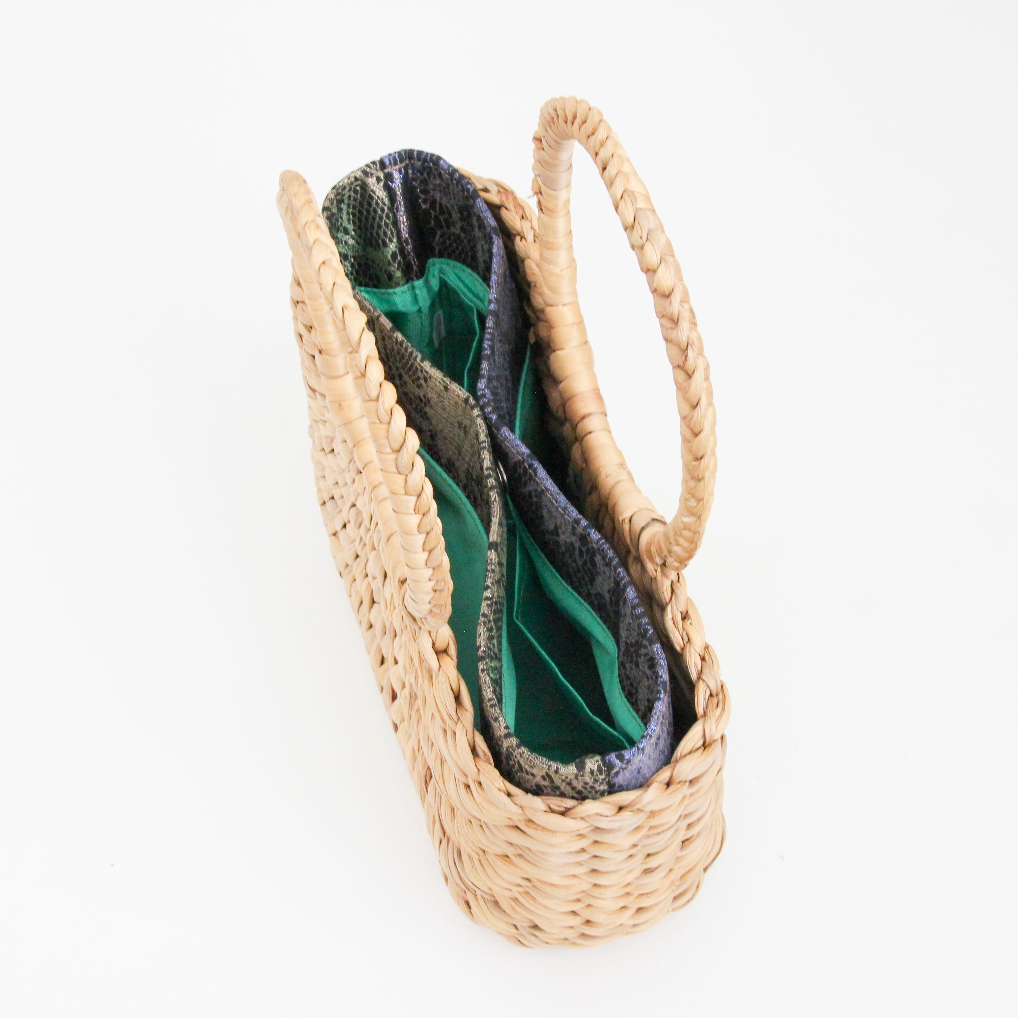 ブラックレースカラーグラデーション / インナーバッグ / かごバッグ Sサイズ用 / L