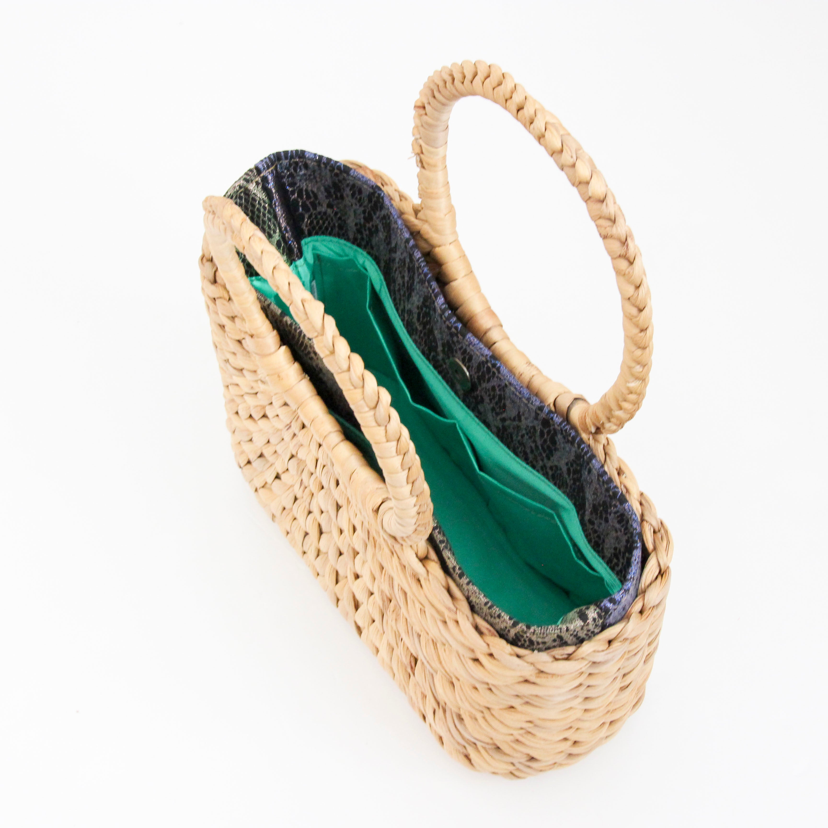 ブラックレースカラーグラデーション / インナーバッグ / かごバッグ Sサイズ用 / L