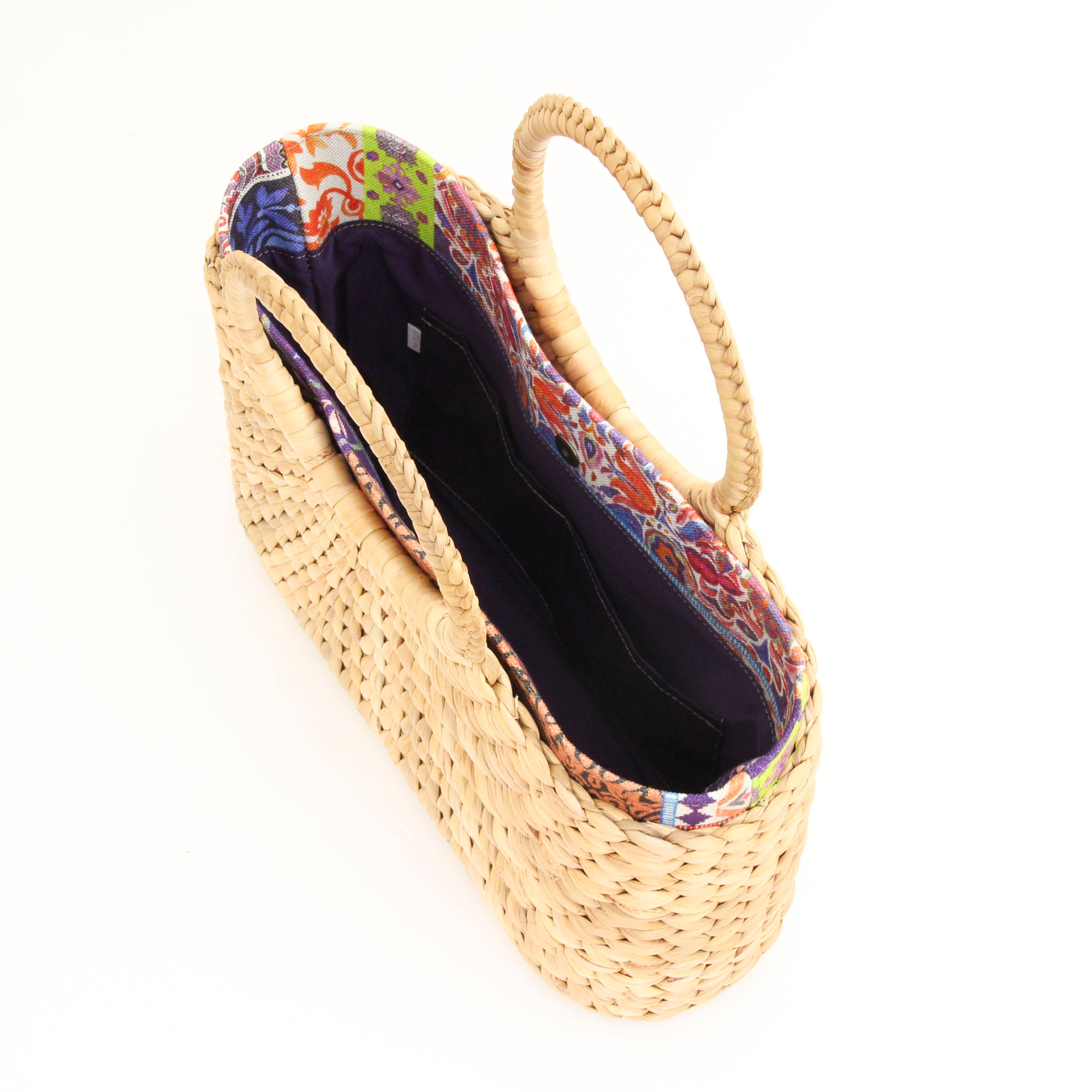 パッチワークカラフル / インナーバッグ /かごバッグ Mサイズ用/ XL