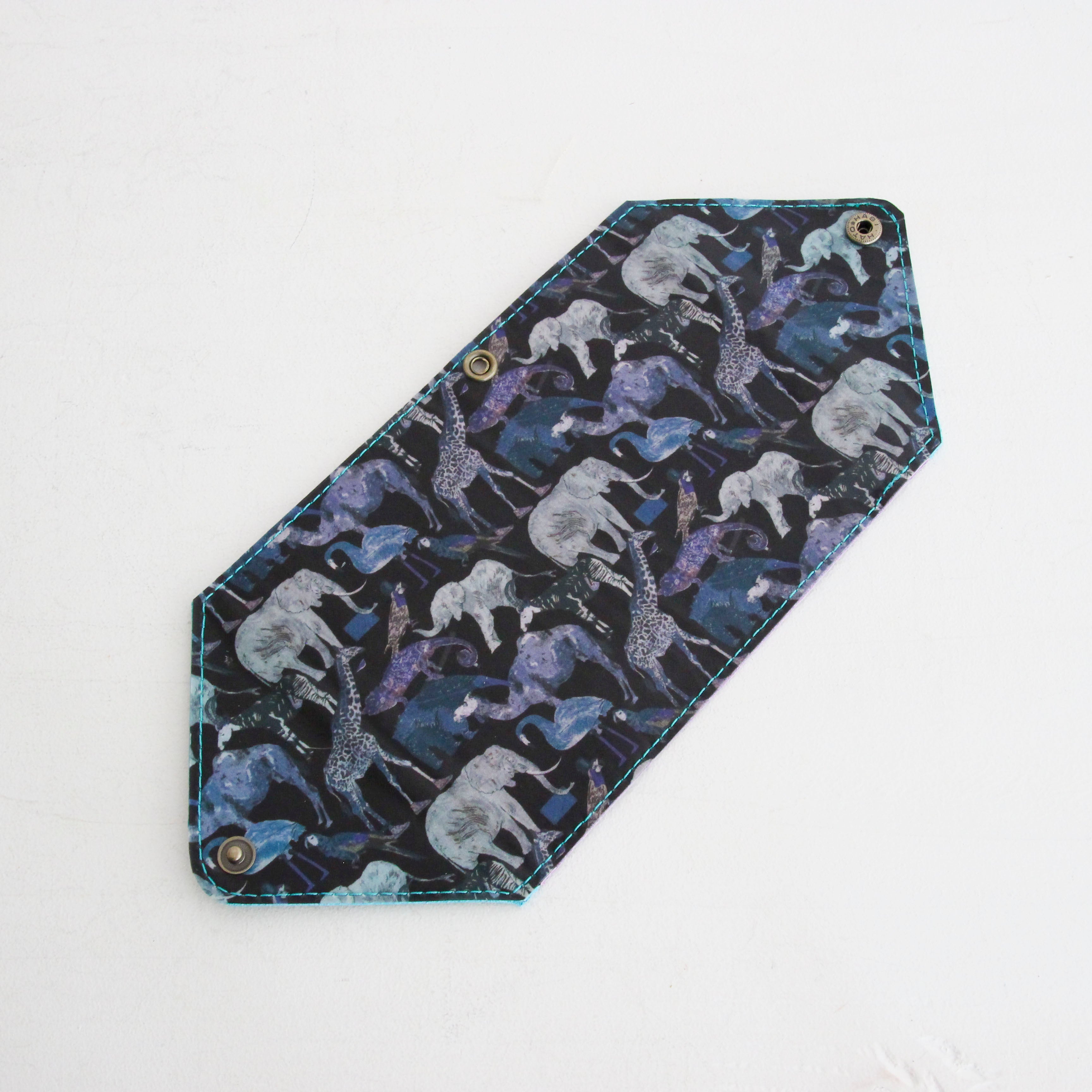 ターコイズ×パープルレザー / マスクケース