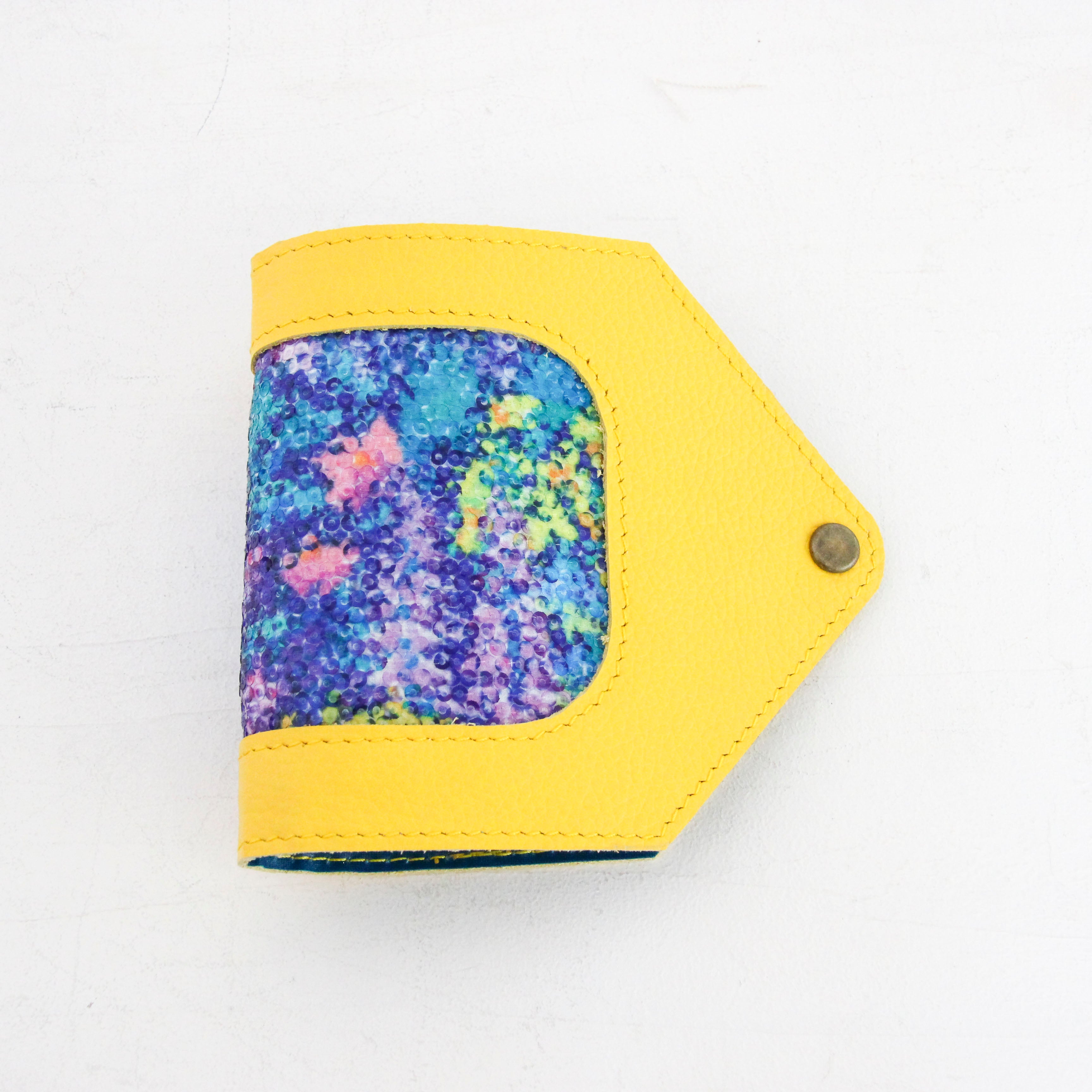 フラワースパン×イエローレザー / マスクケース