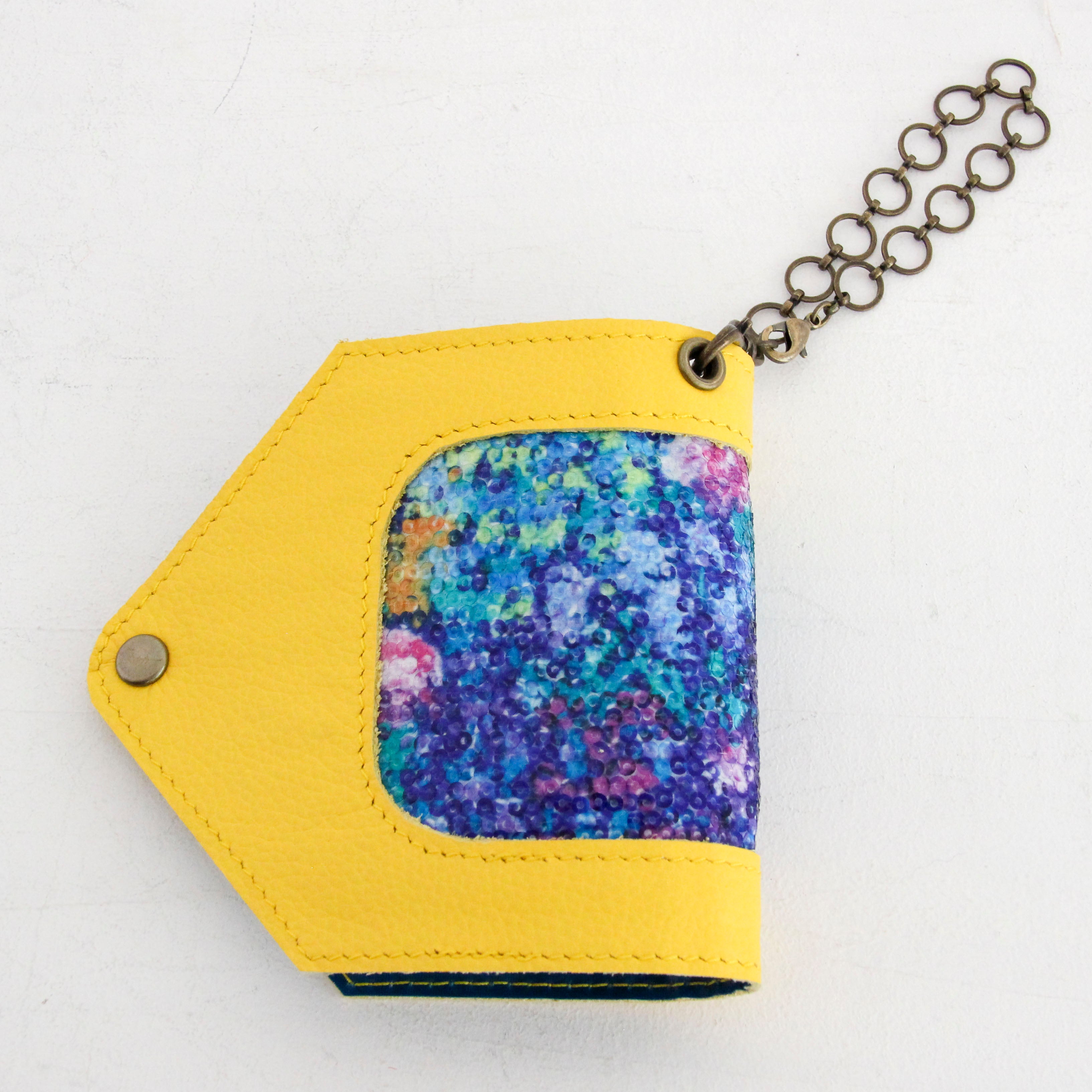 フラワースパン×イエローレザー / マスクケース