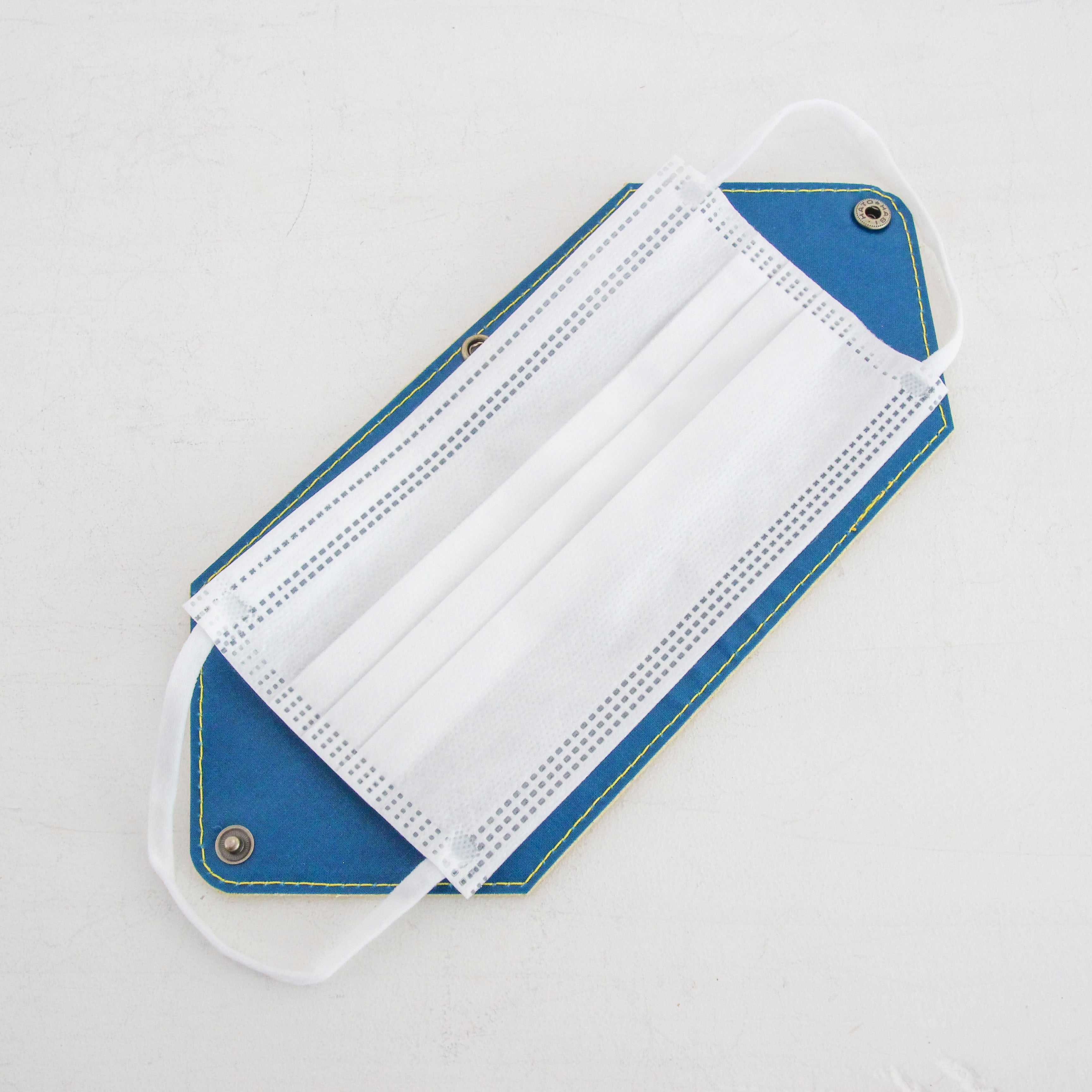 フラワースパン×イエローレザー / マスクケース