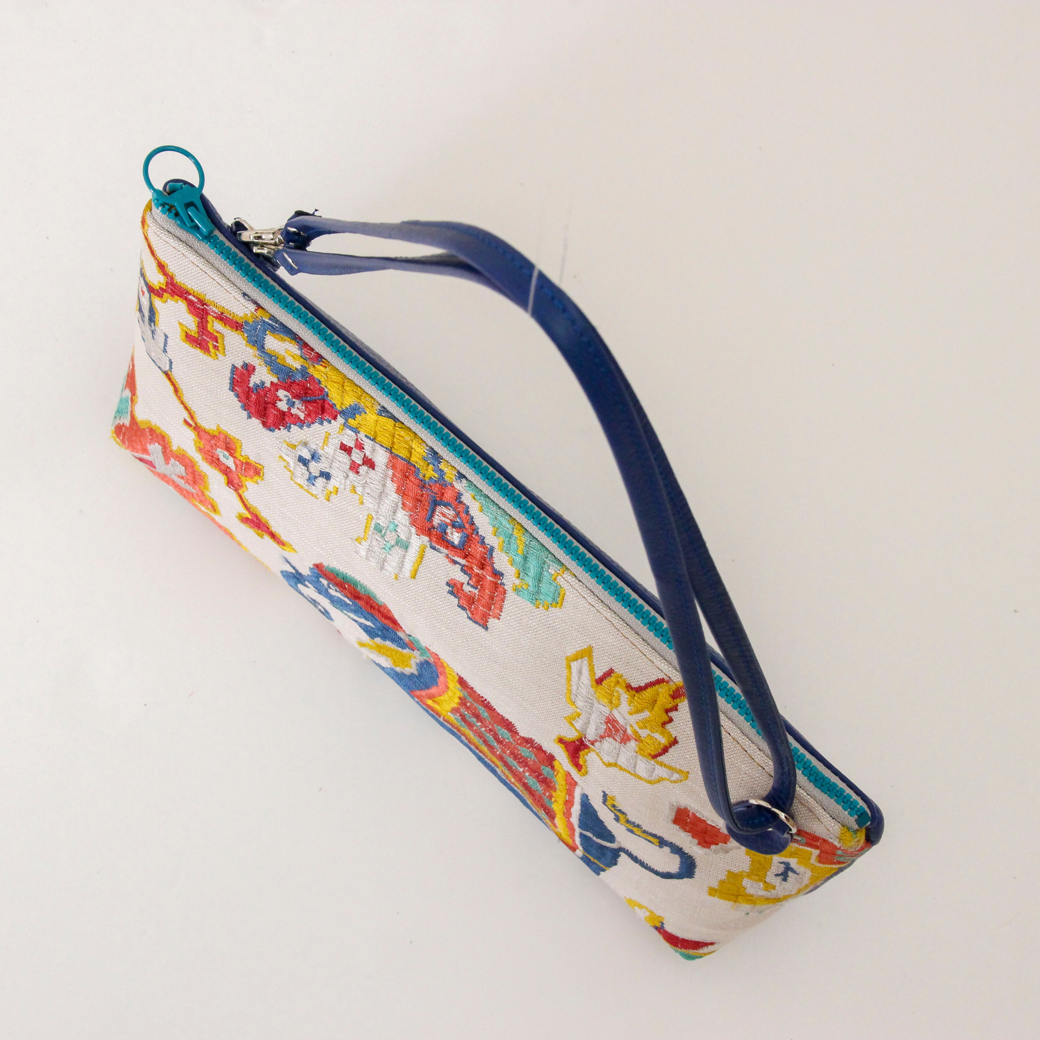 インディアンアニマル×ロイヤルブルーXL / フラットポシェット