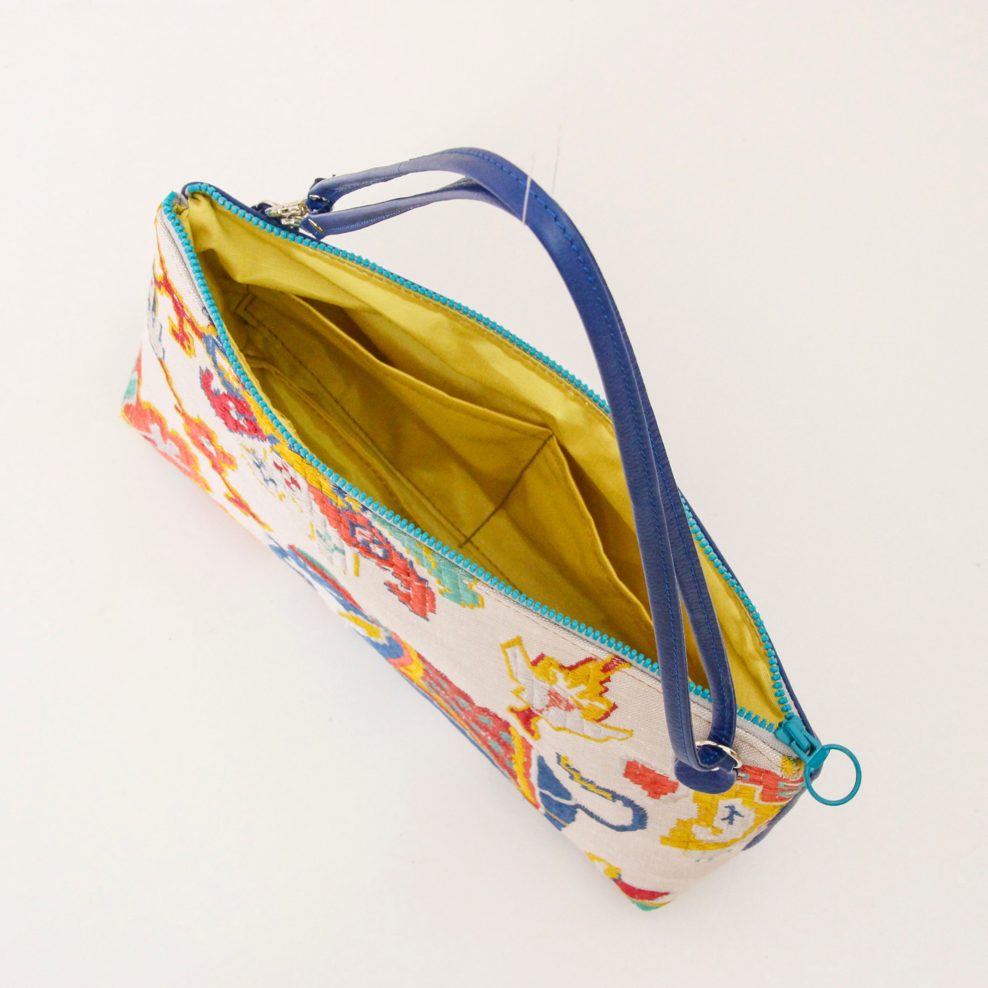 インディアンアニマル×ロイヤルブルーXL / フラットポシェット