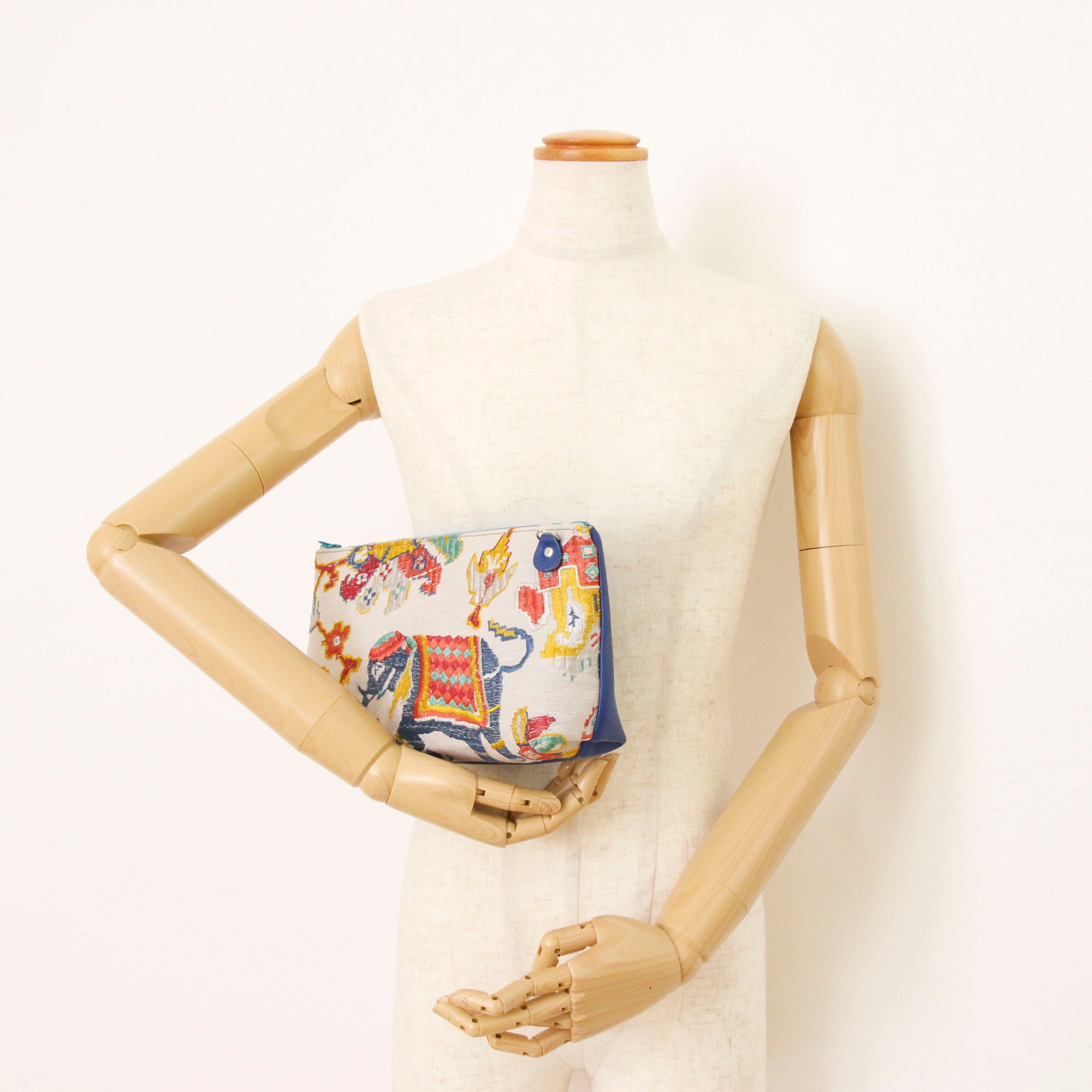 インディアンアニマル×ロイヤルブルーXL / フラットポシェット