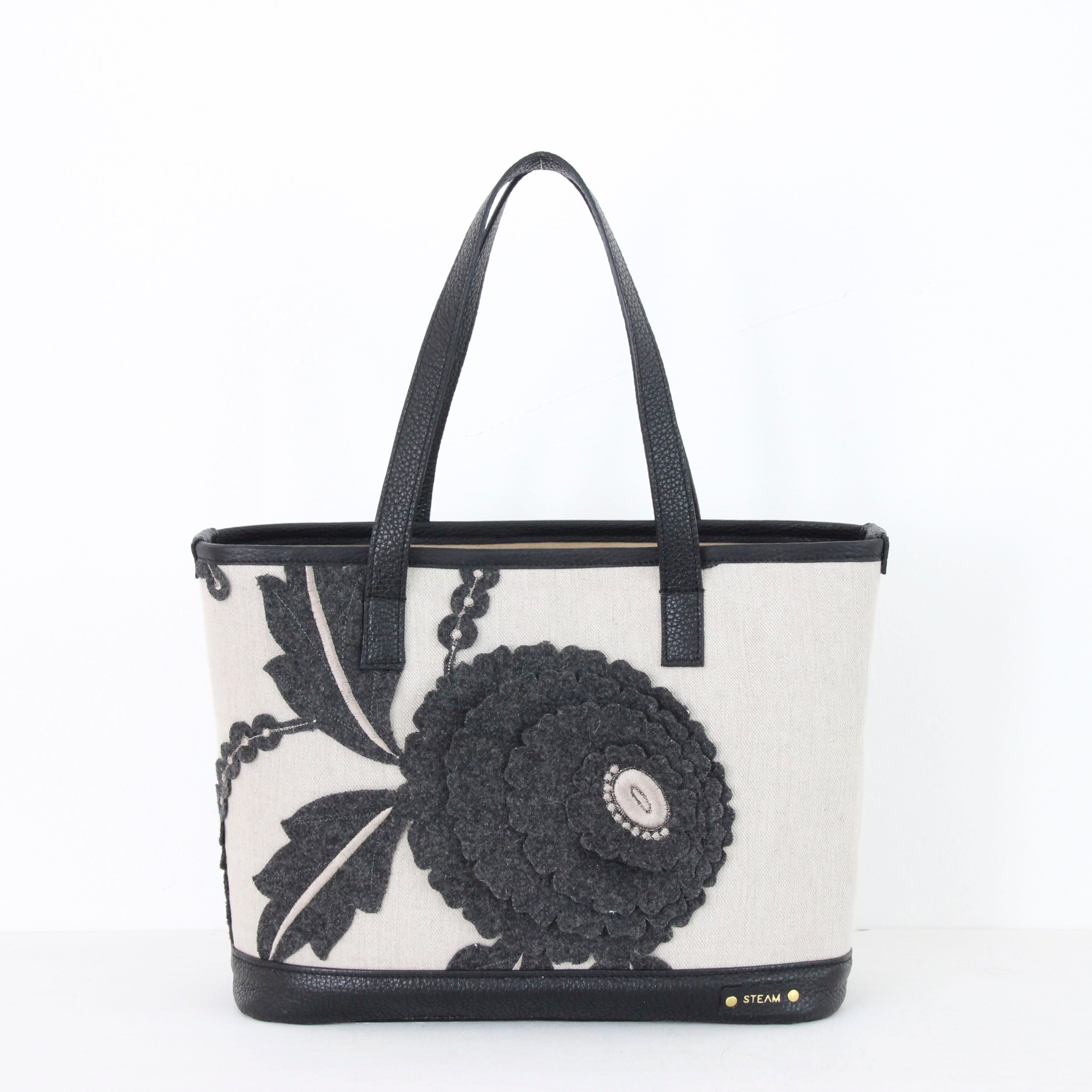 ビッグフラワーウールグレ― SXL / ノヴァトートM