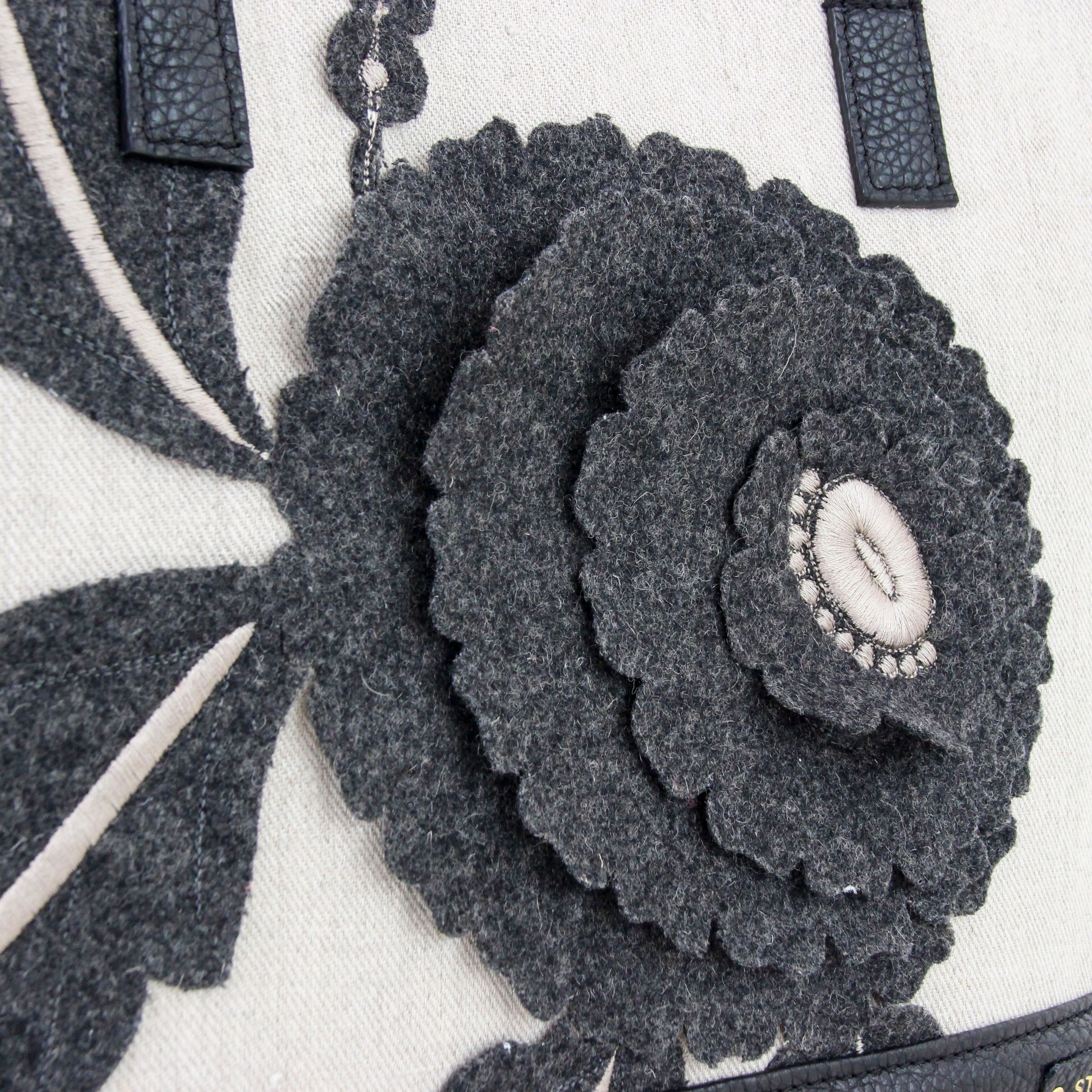 ビッグフラワーウールグレ― SXL / ノヴァトートM