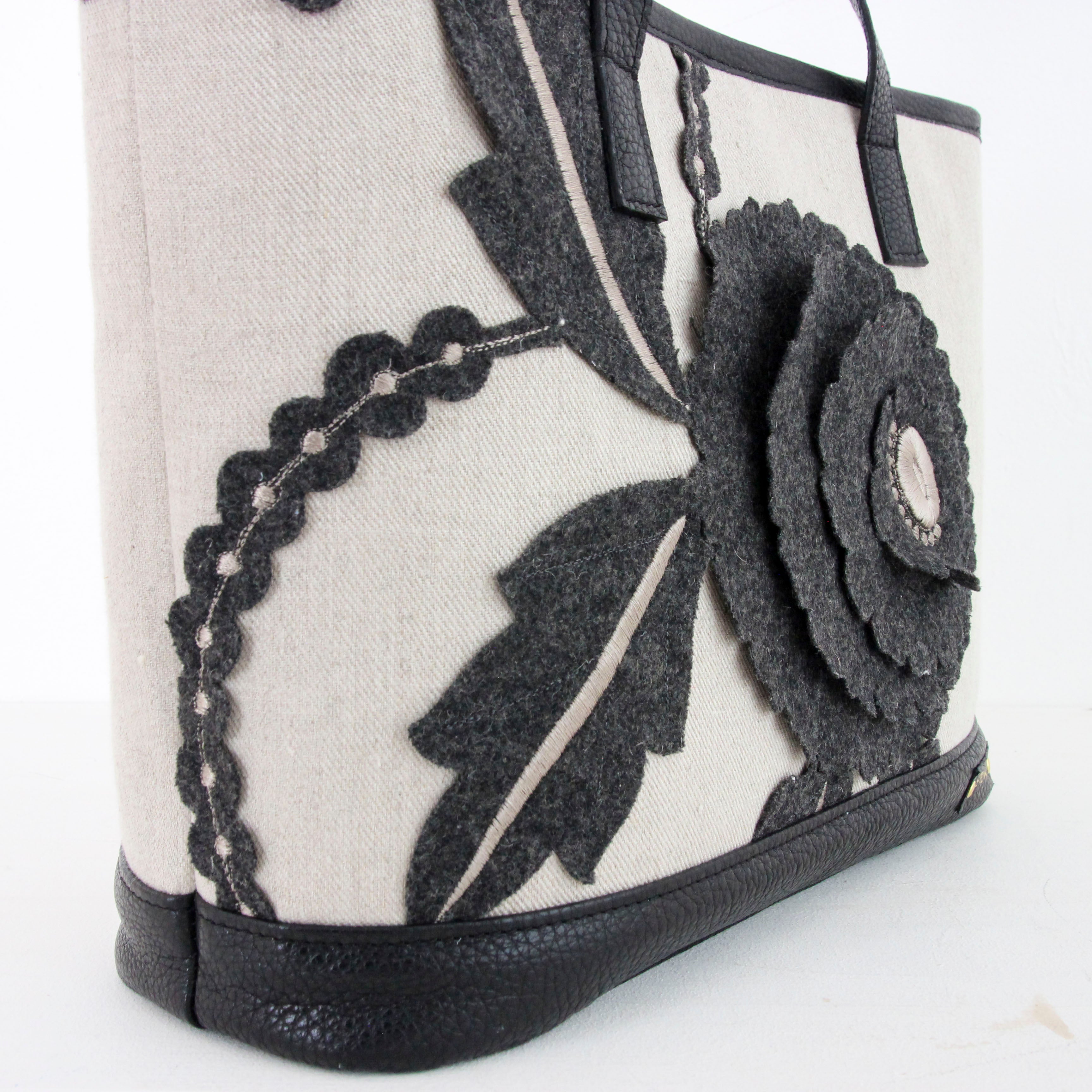 ビッグフラワーウールグレ― SXL / ノヴァトートM