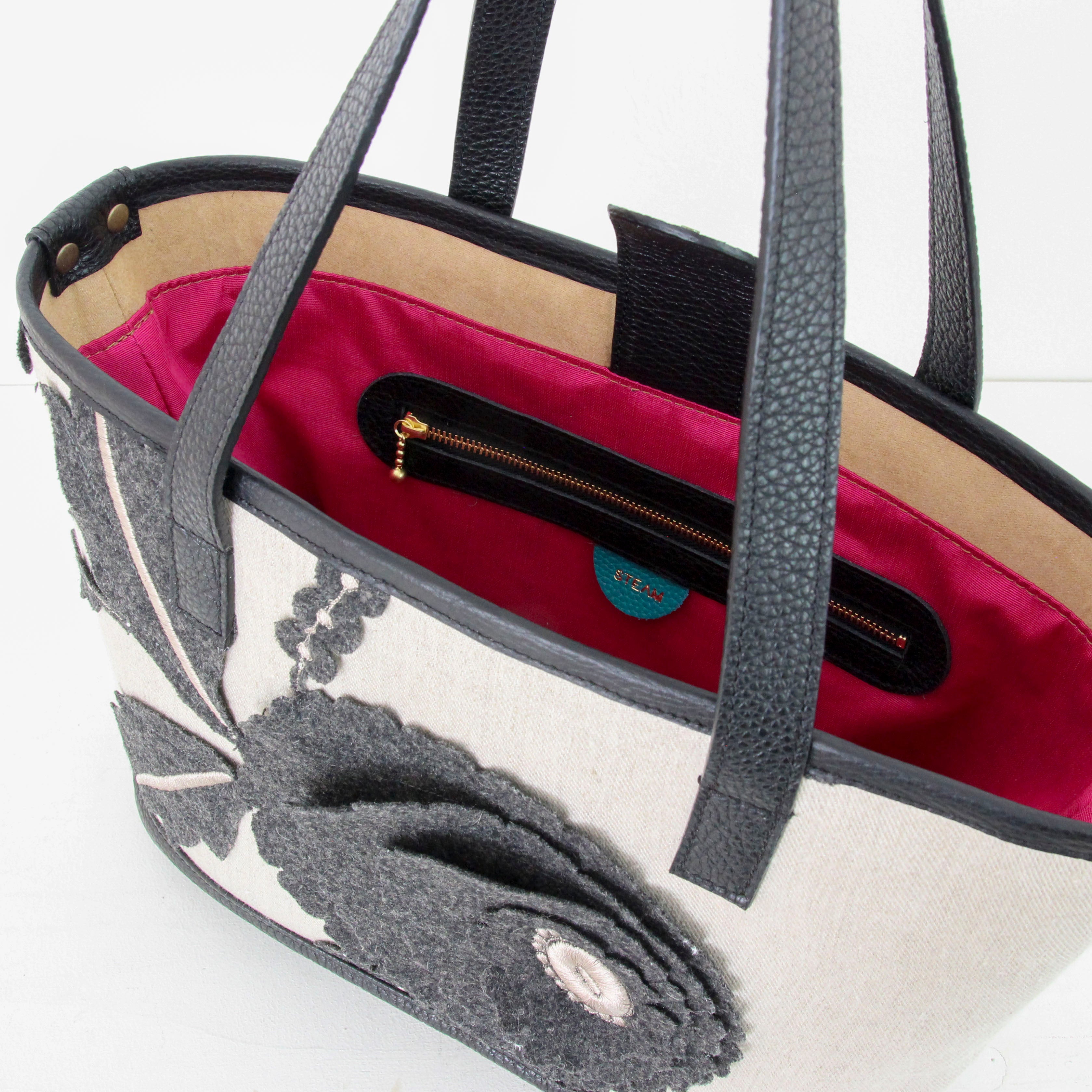 ビッグフラワーウールグレ― SXL / ノヴァトートM