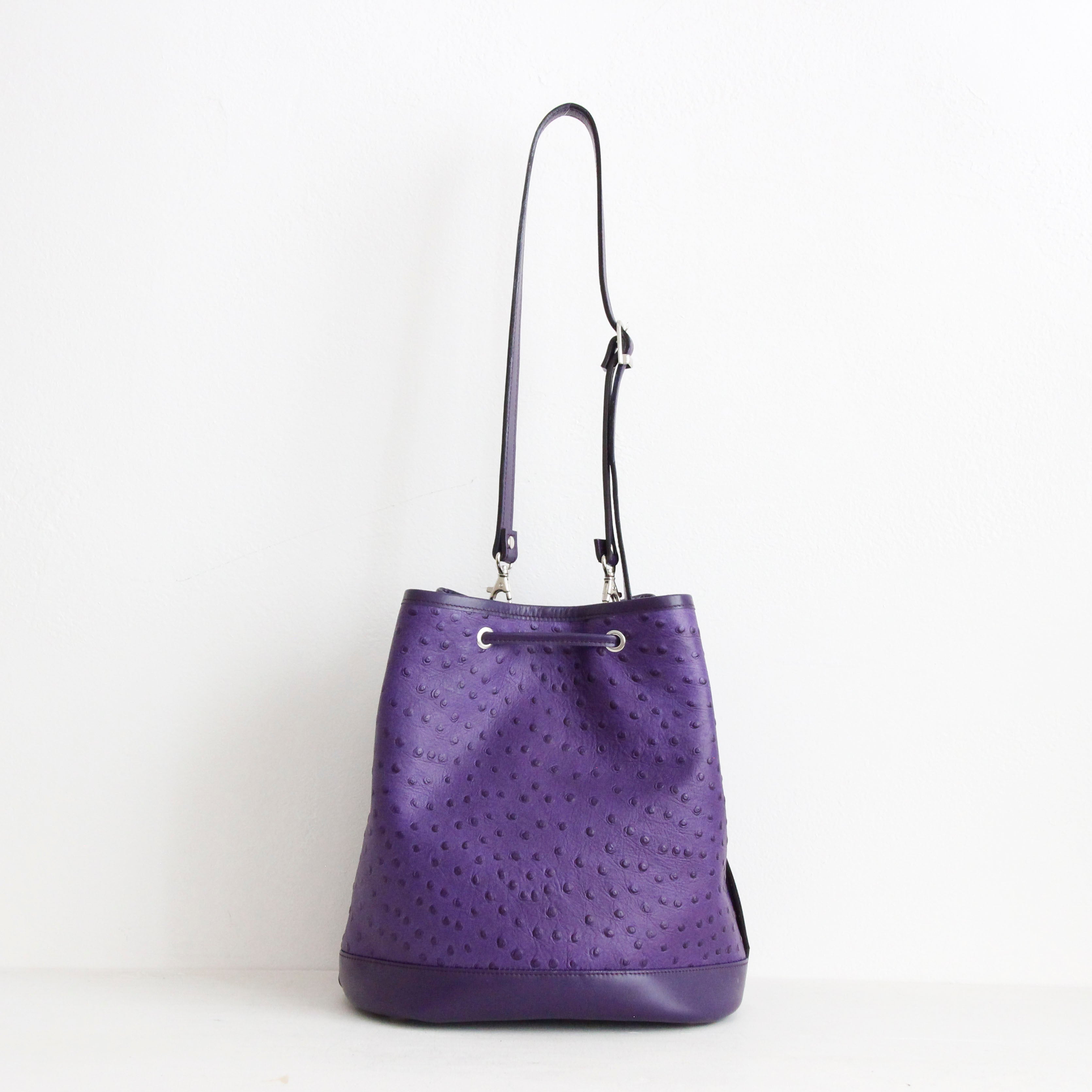 パープルレザー / バケットバッグM / XL