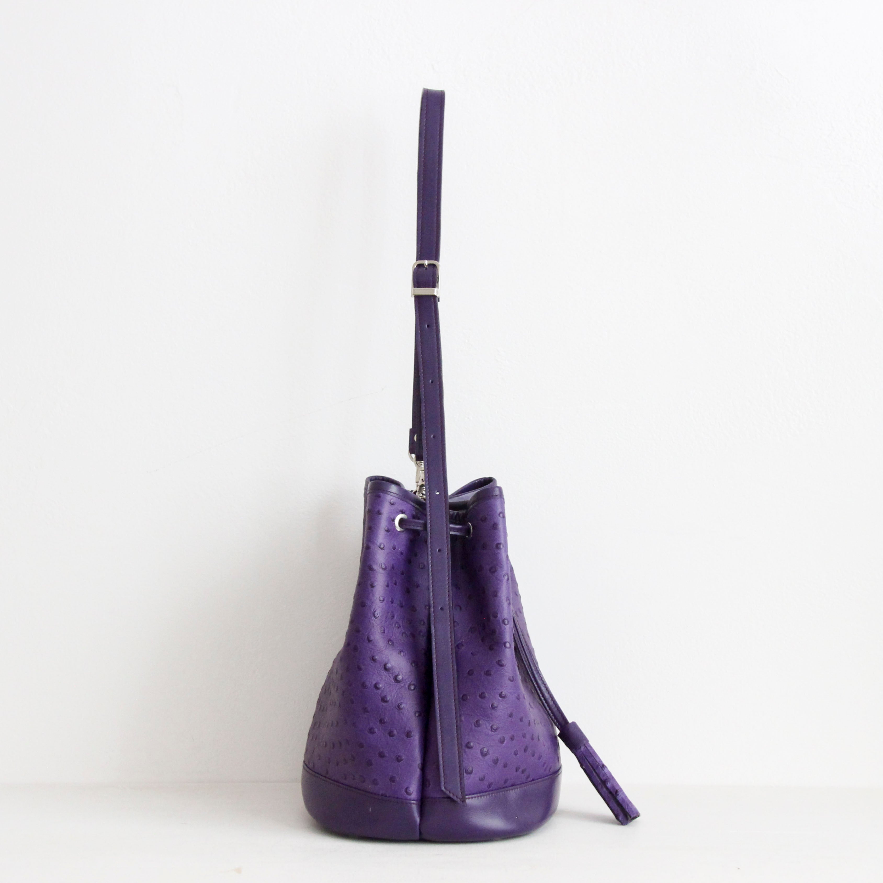 パープルレザー / バケットバッグM / XL