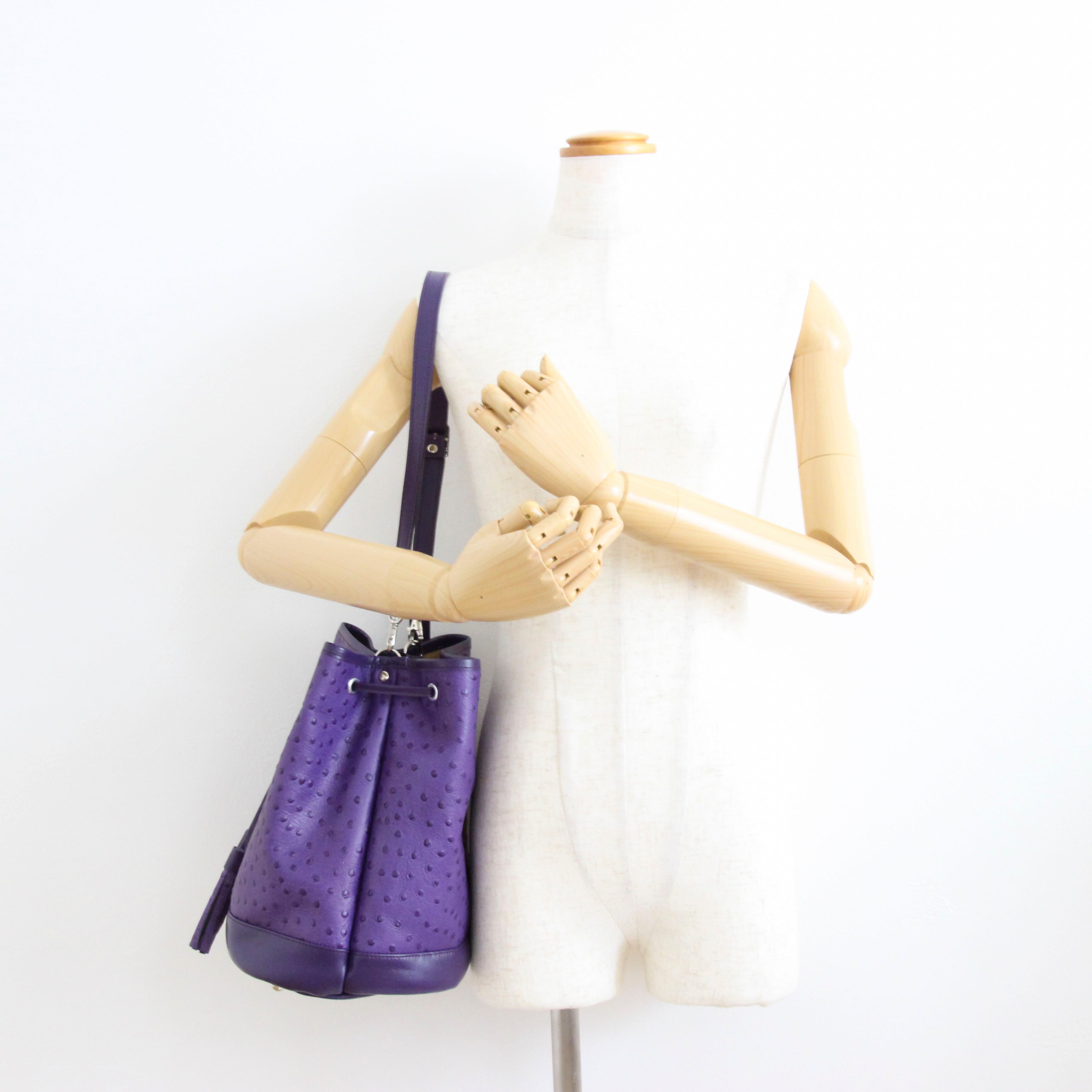 パープルレザー / バケットバッグM / XL