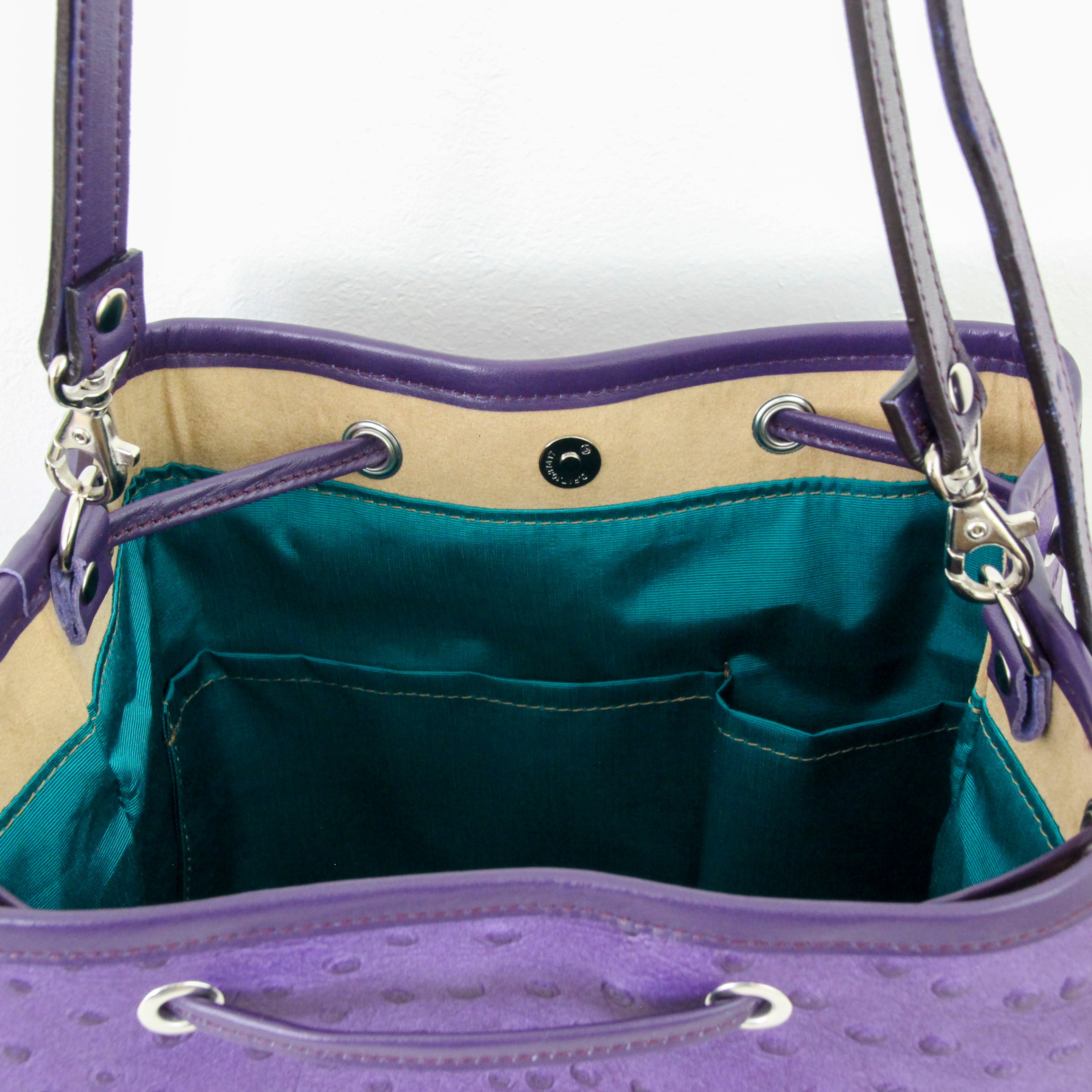 パープルレザー / バケットバッグM / XL