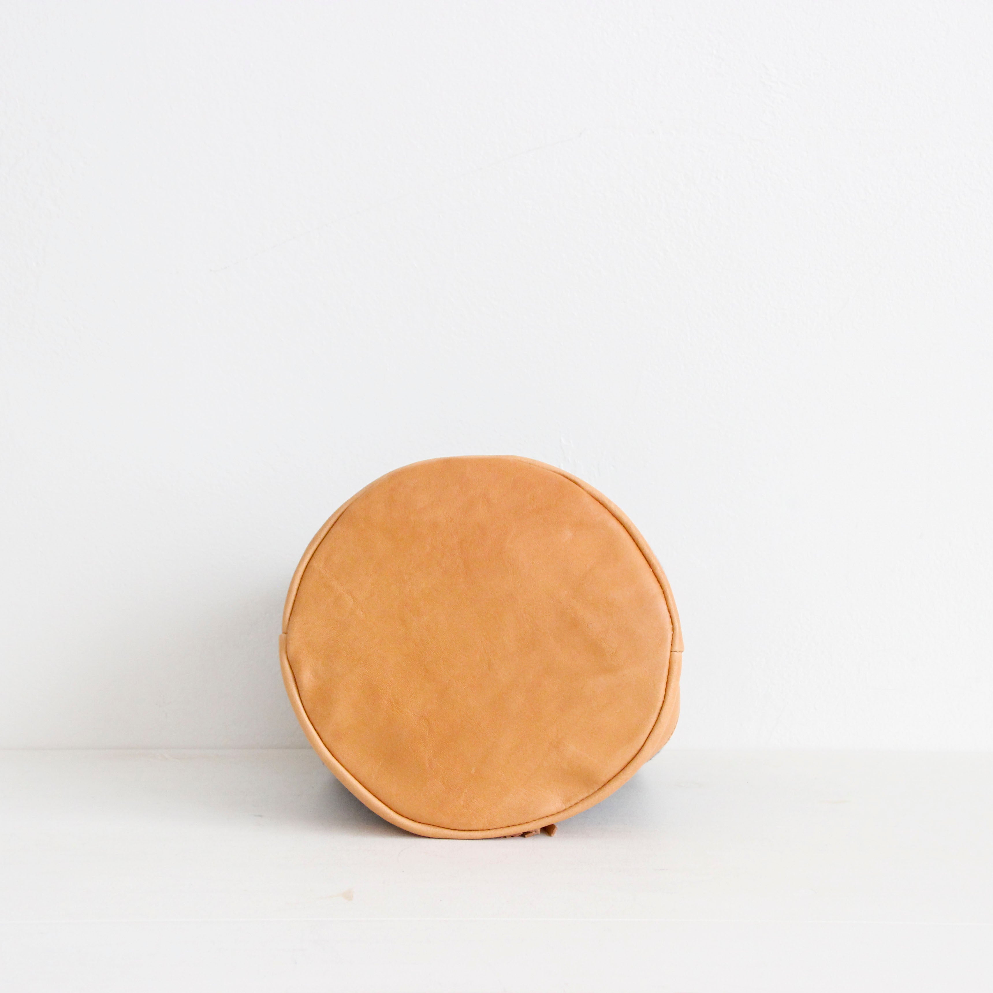 MINA'Sアニマルブルーグレー×ベージュ /バケットバッグS/SXL