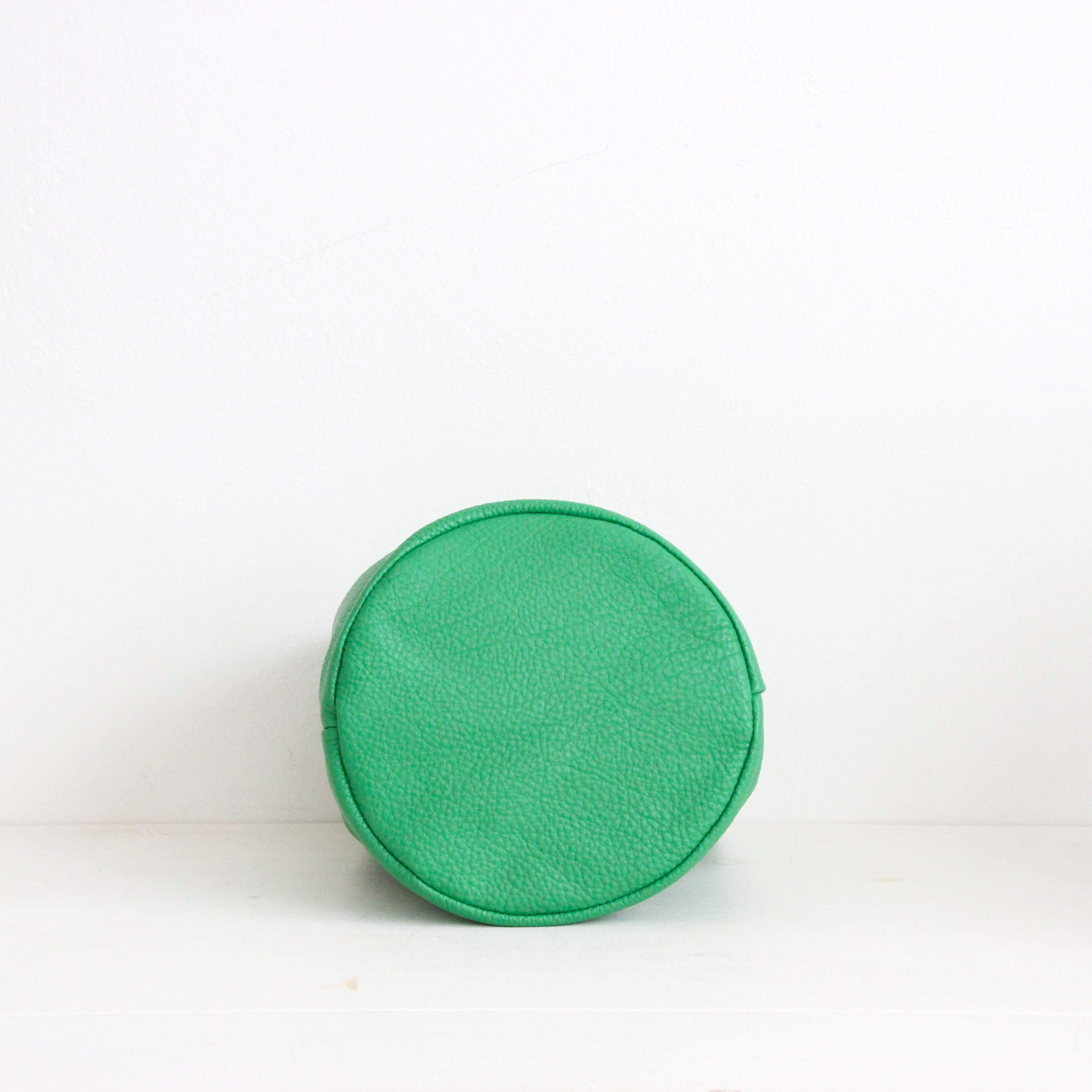 グリーンレザー / バケットバッグS / L