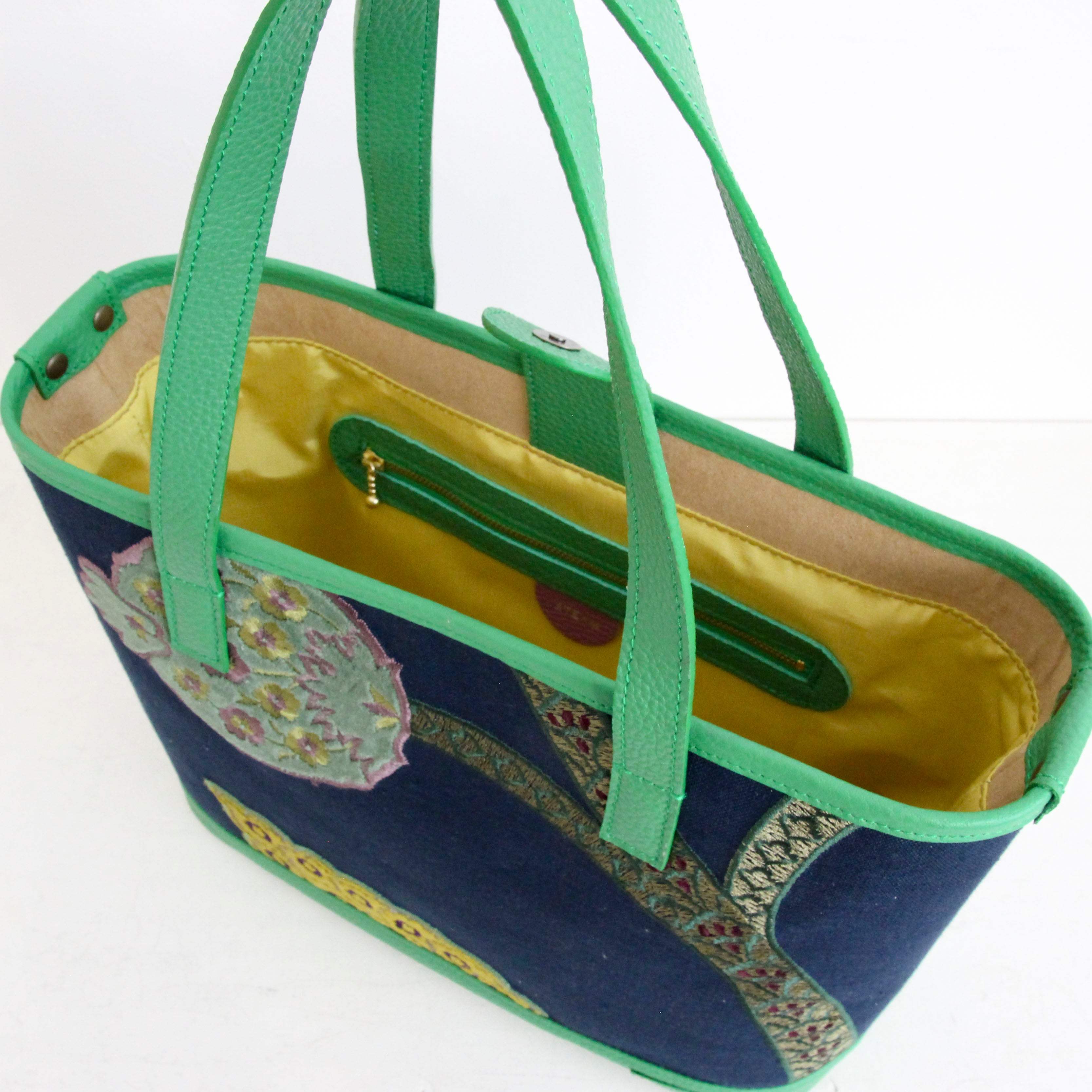 ベルベットアップリケネイビーリネン SXL / ノヴァトートM