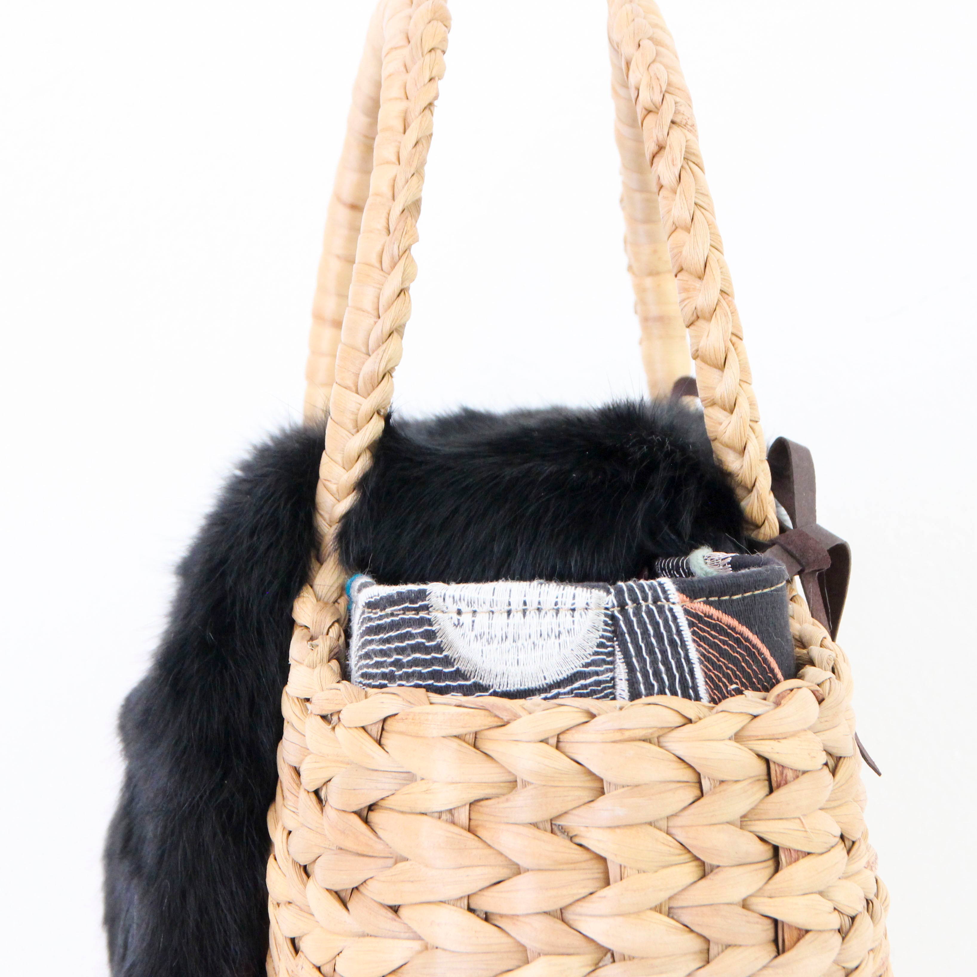 ラビット ブラック / ファーフラップ M