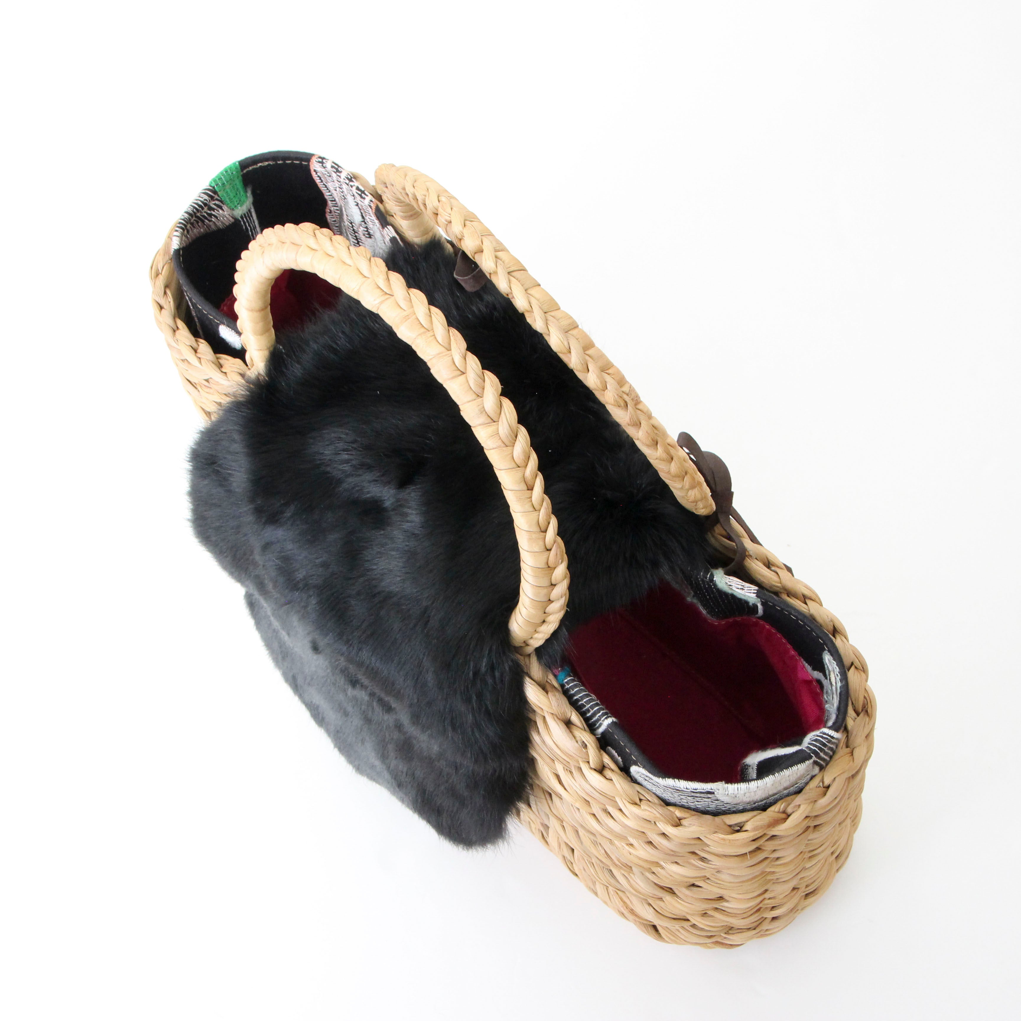 ラビット ブラック / ファーフラップ M