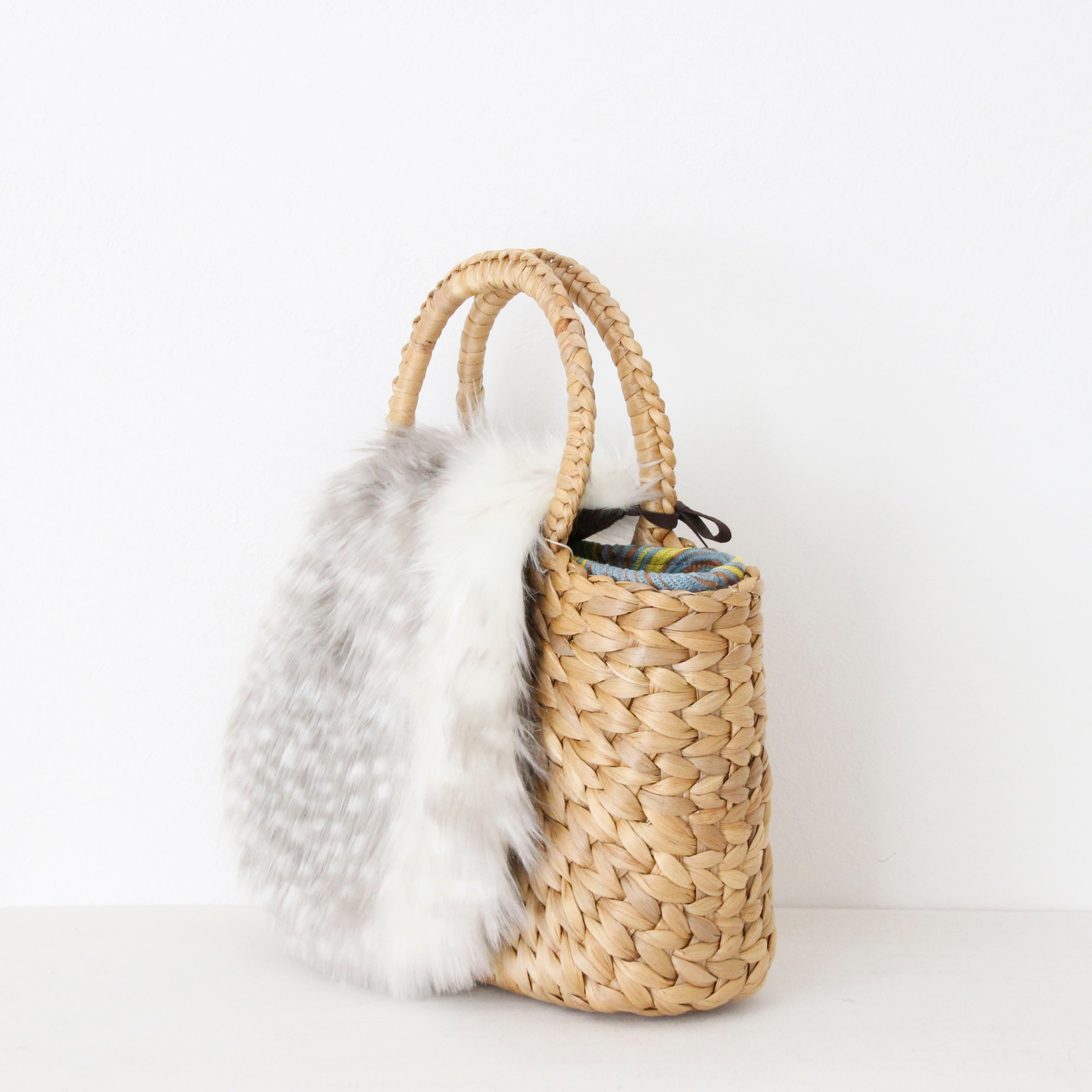 バンビ グレー×ホワイト / エコファーフラップS