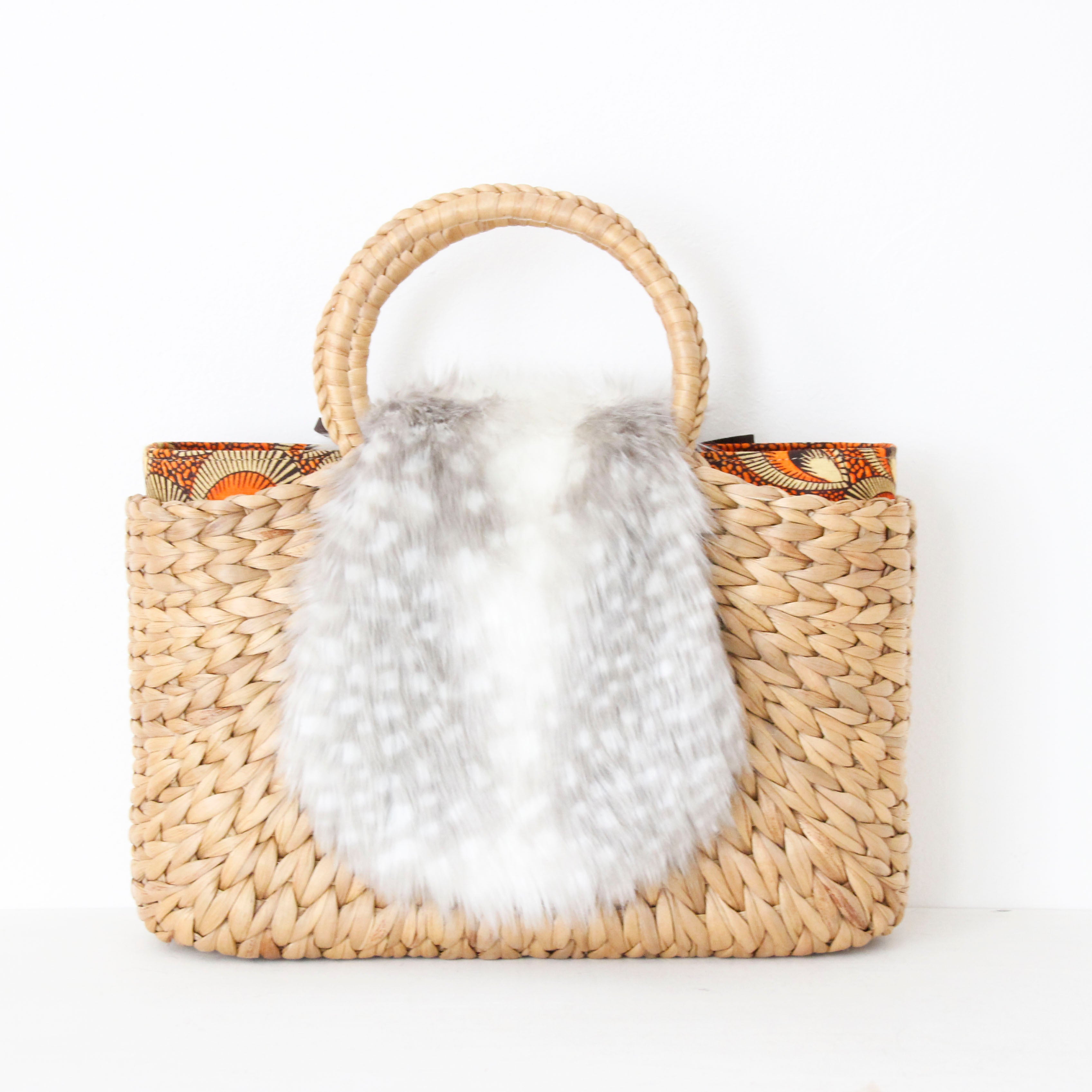 バンビ グレー×ホワイト / エコファーフラップM