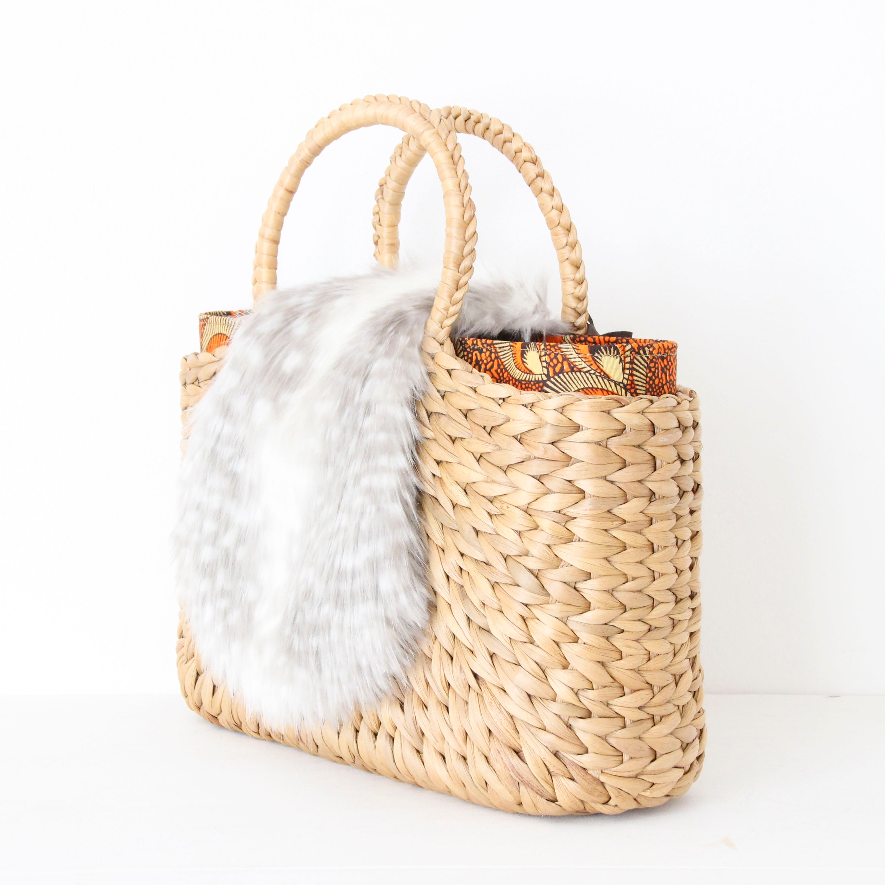 バンビ グレー×ホワイト / エコファーフラップM