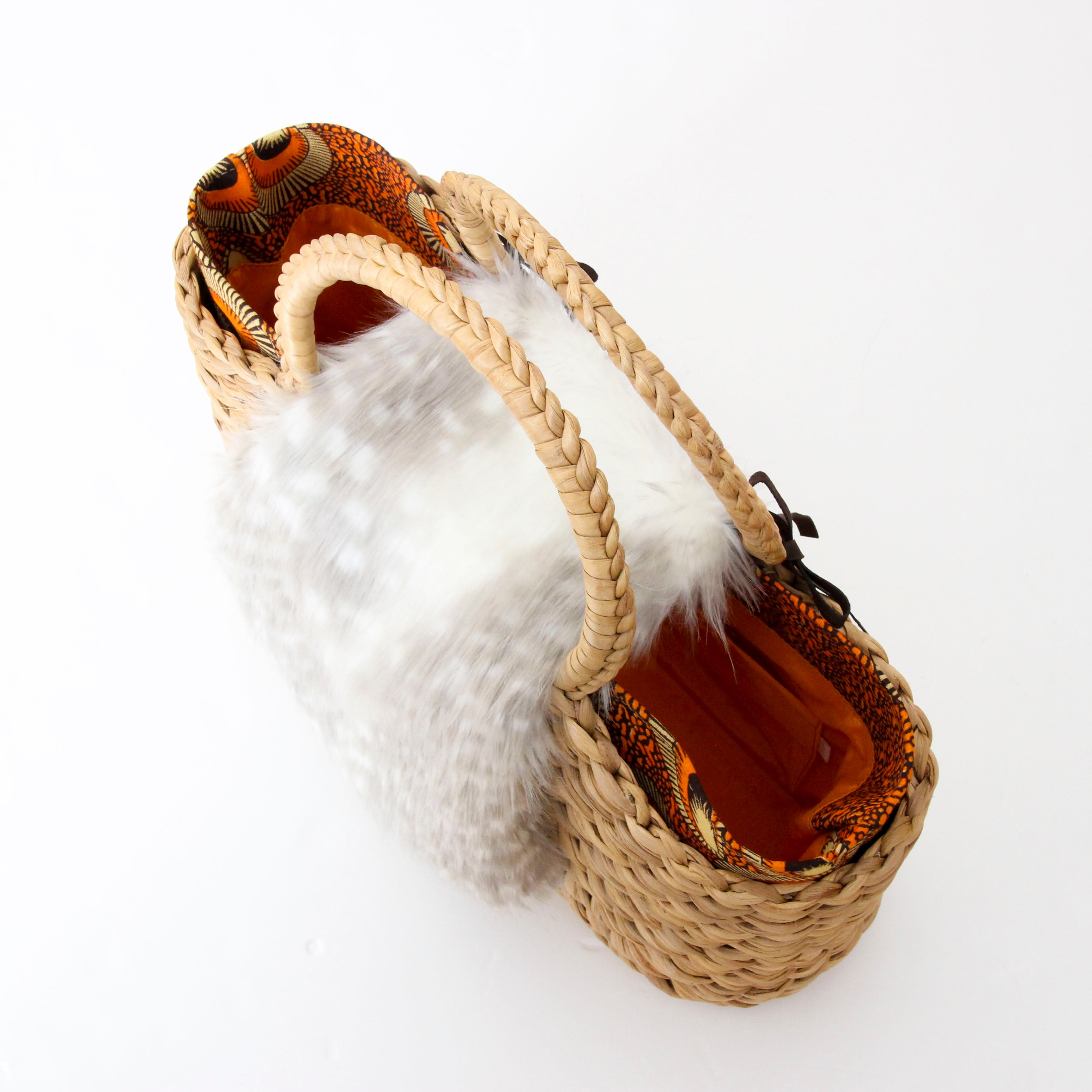 バンビ グレー×ホワイト / エコファーフラップM