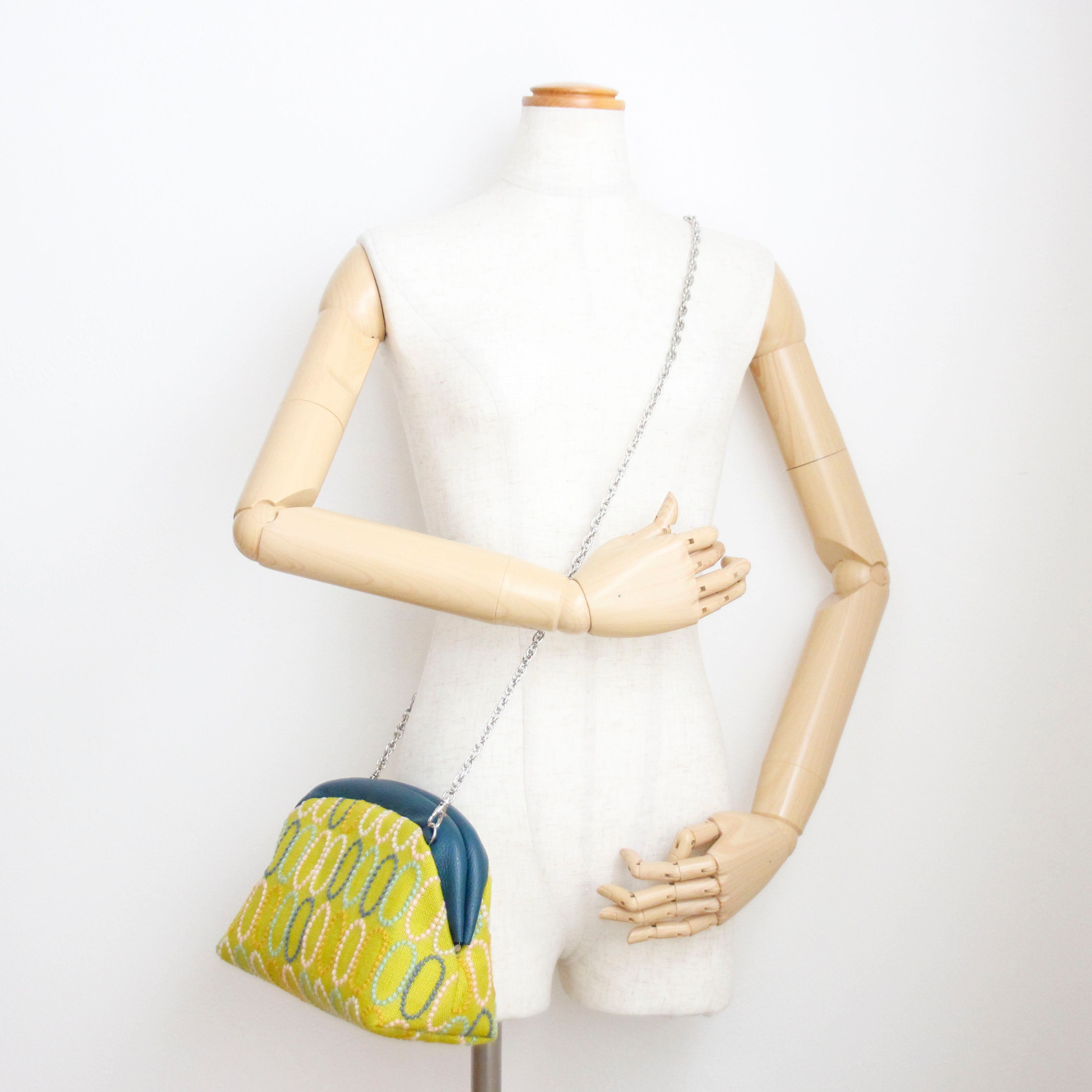 mina's オーバルマスタード SXL / 口金ショルダーポーチM