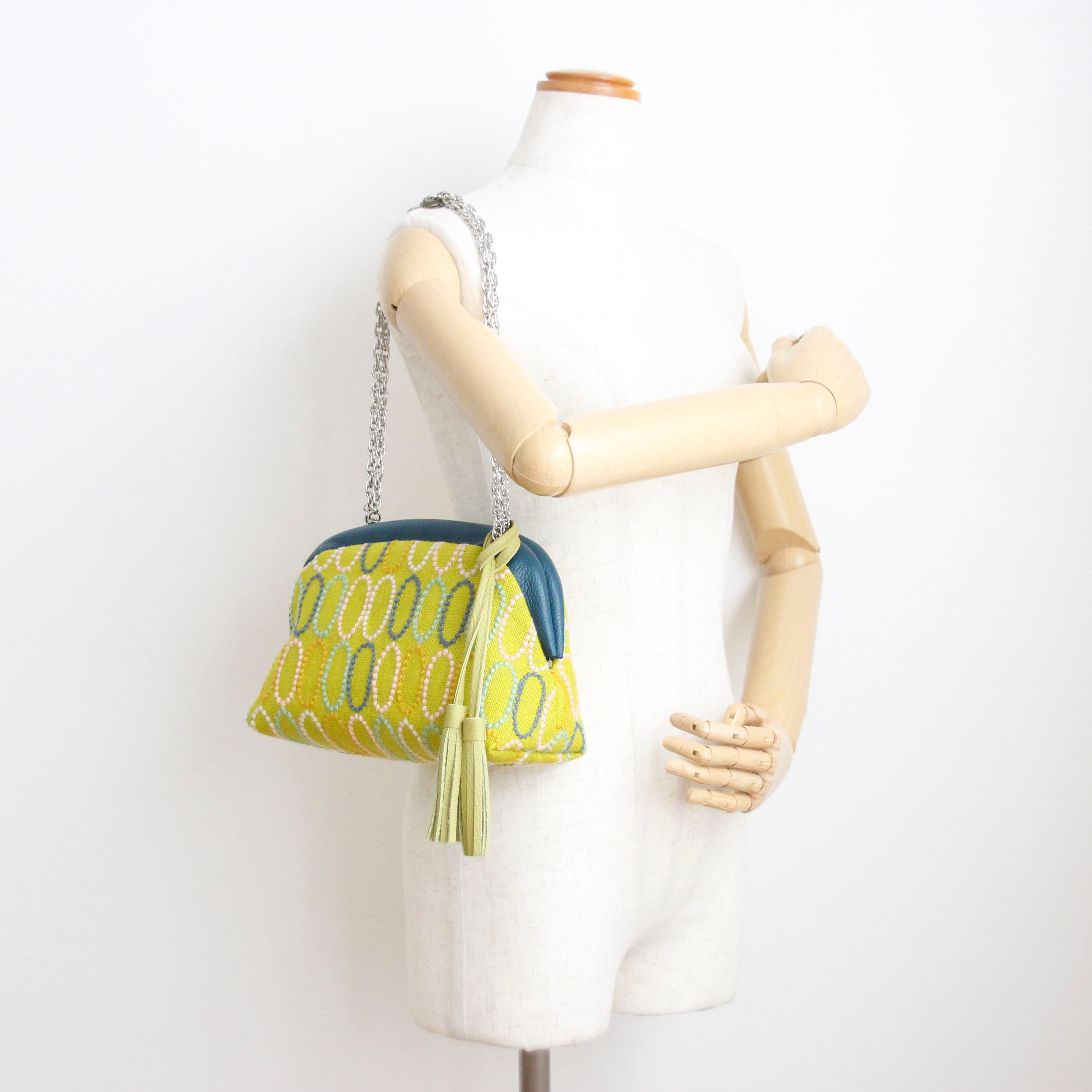 mina's オーバルマスタード SXL / 口金ショルダーポーチM