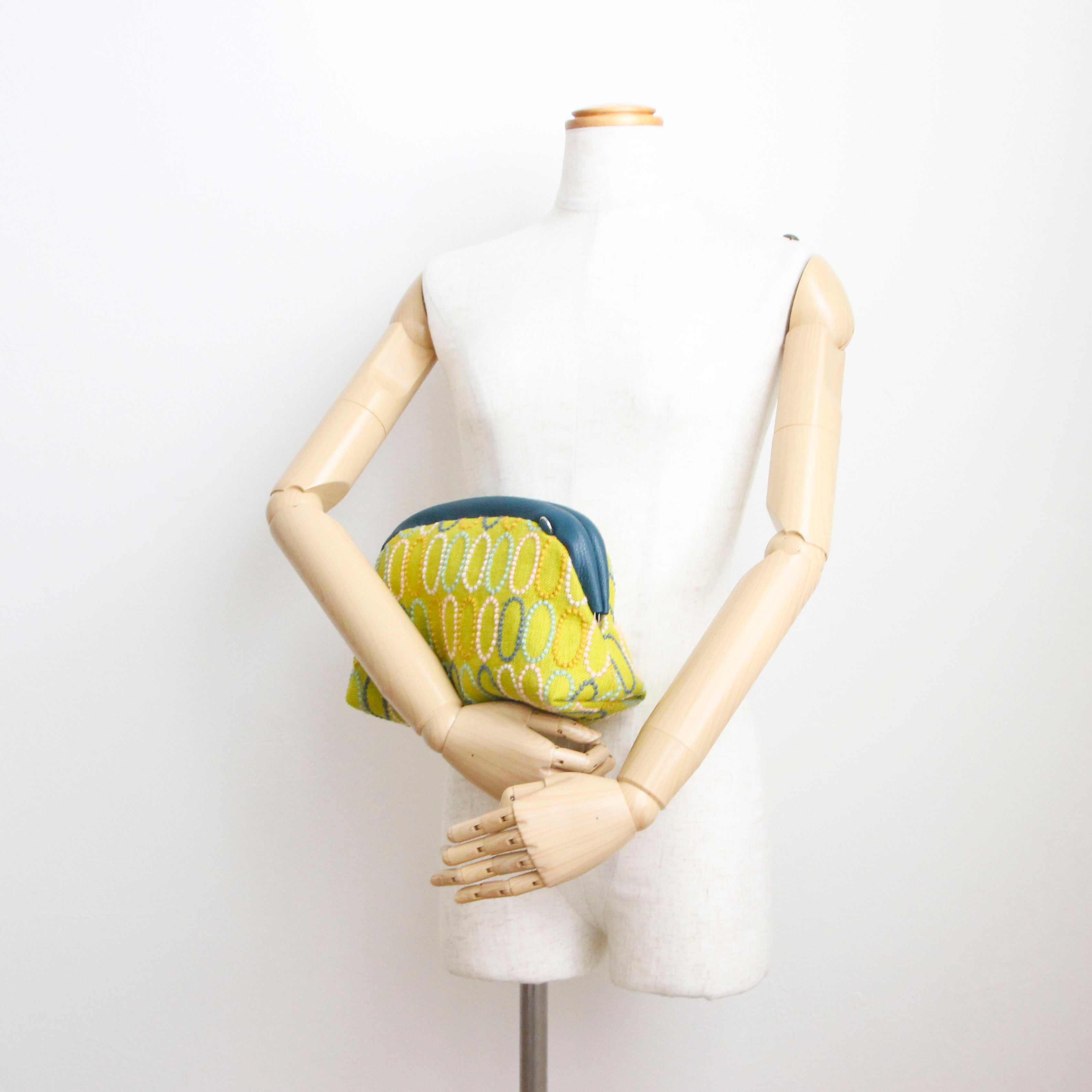 mina's オーバルマスタード SXL / 口金ショルダーポーチM