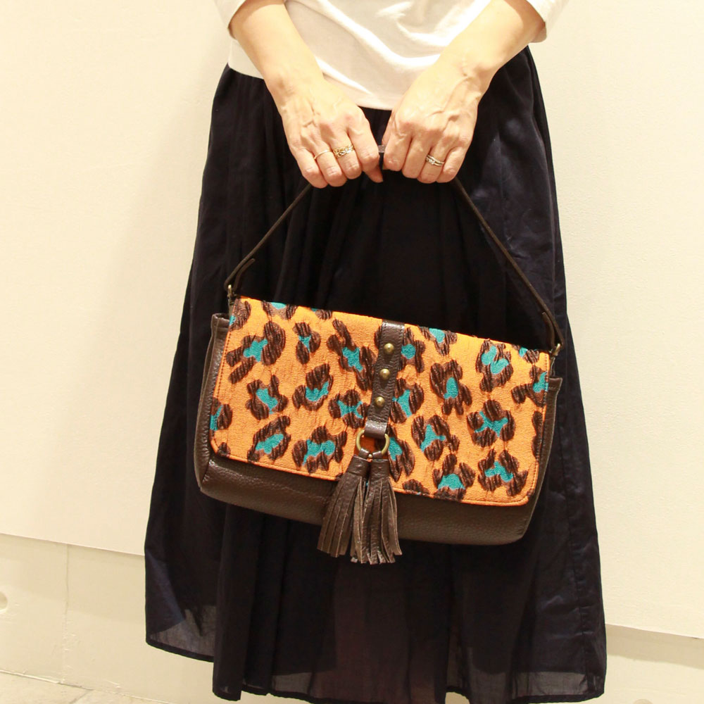 オレンジレオパード / 3wayバッグ Sサイズ