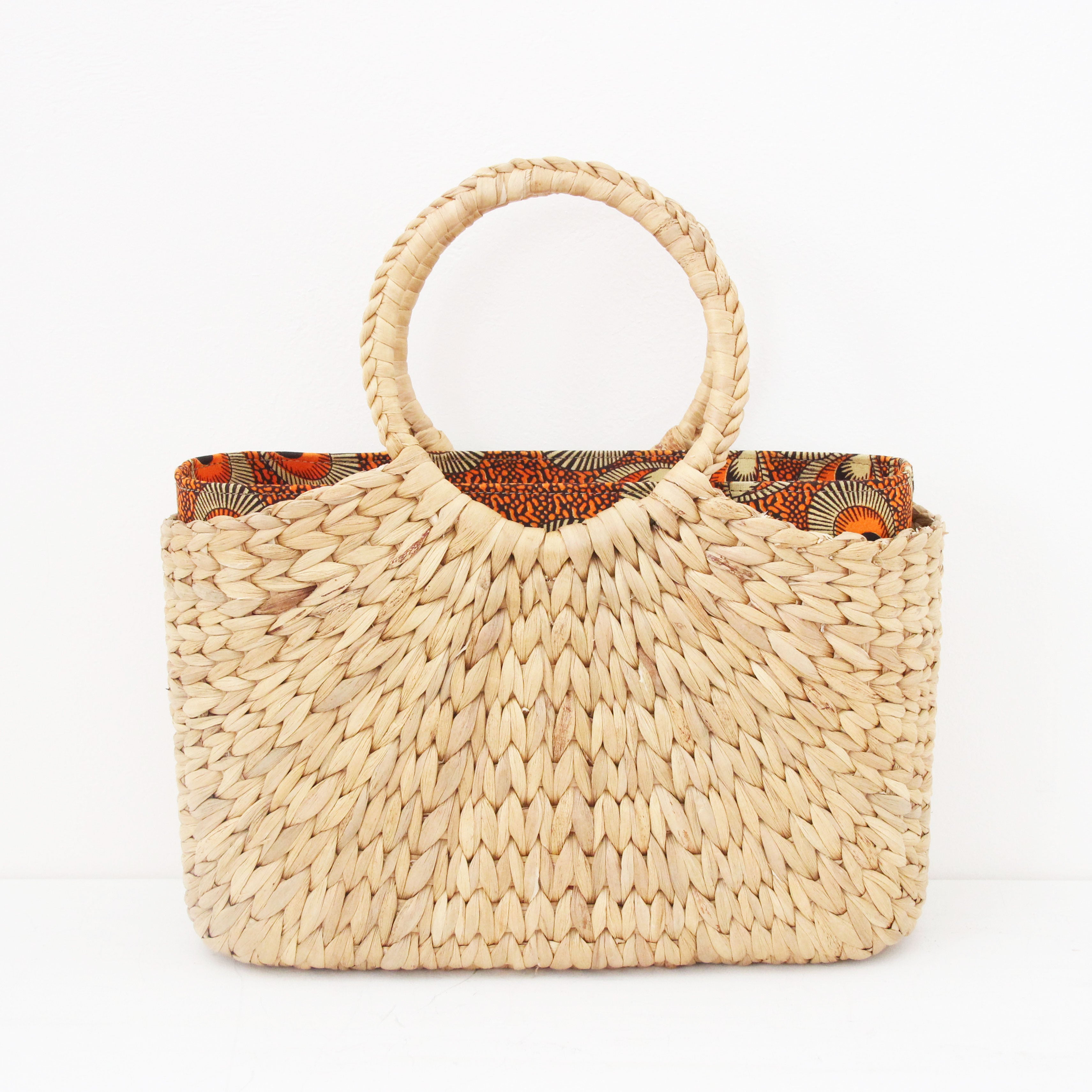 アフリカンフェザーオレンジ / インナーバッグ /かごバッグ Mサイズ用/ S