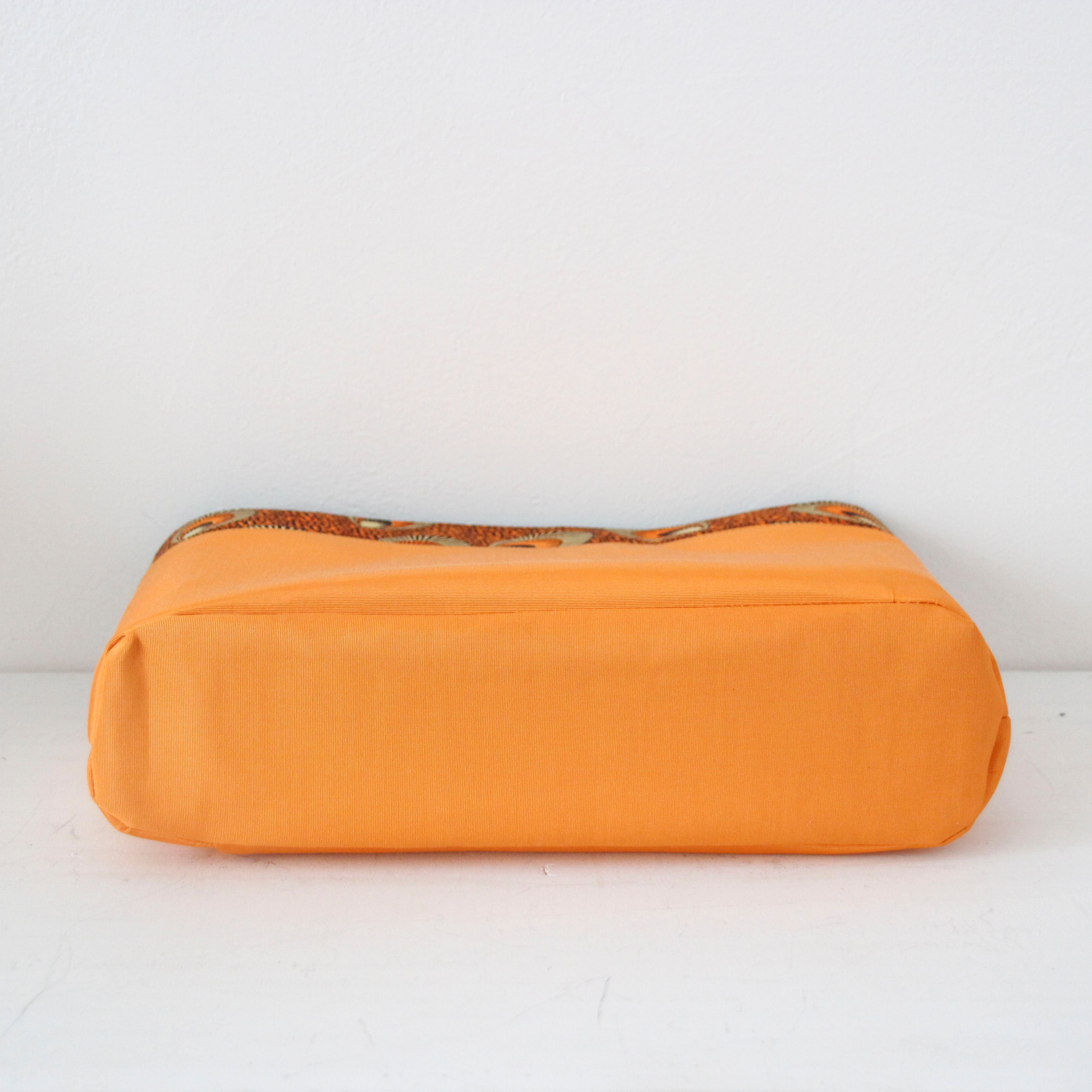 アフリカンフェザーオレンジ / インナーバッグ /かごバッグ Mサイズ用/ S