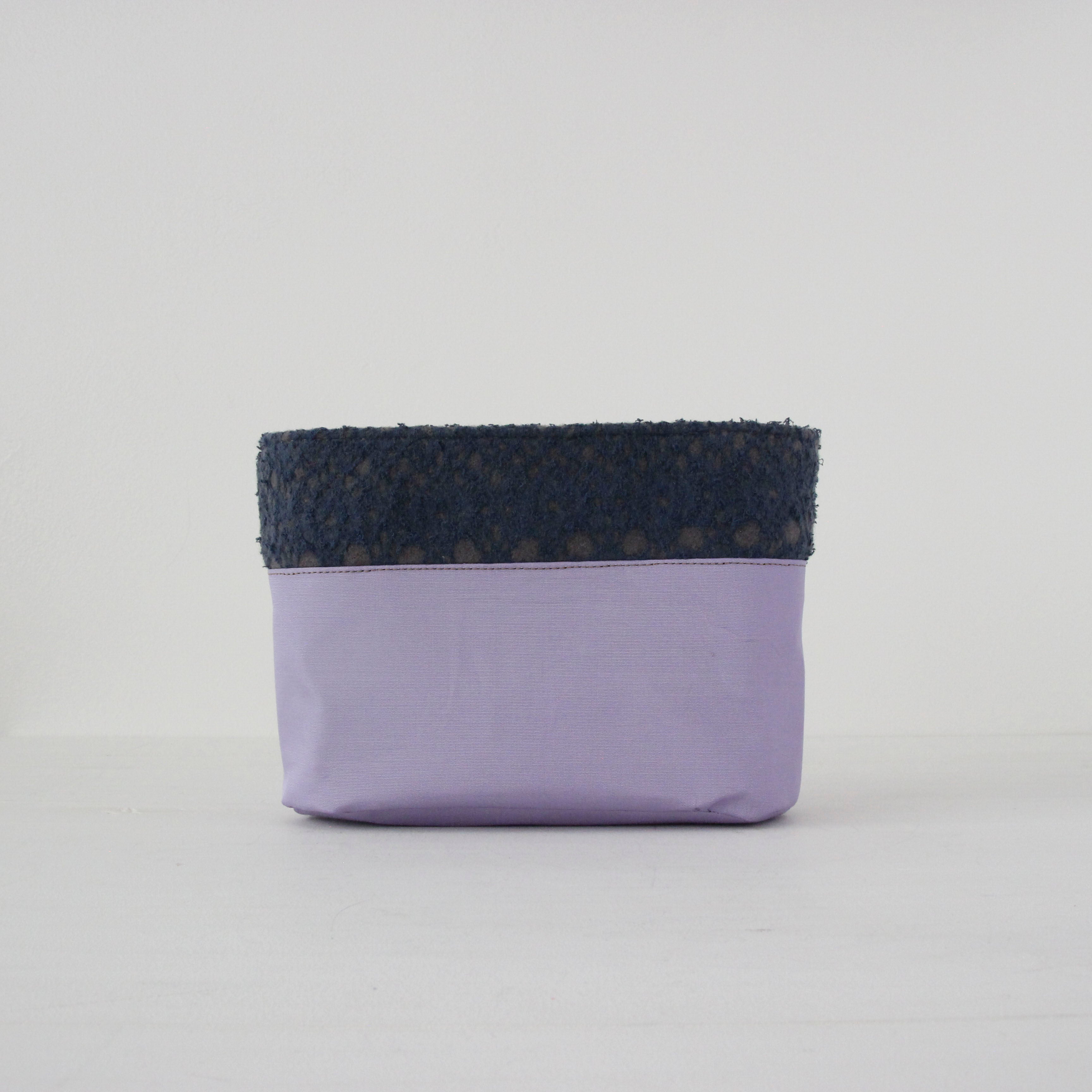 ブルーグレーニット / インナーバッグ / かごバッグ Sサイズ用 / L