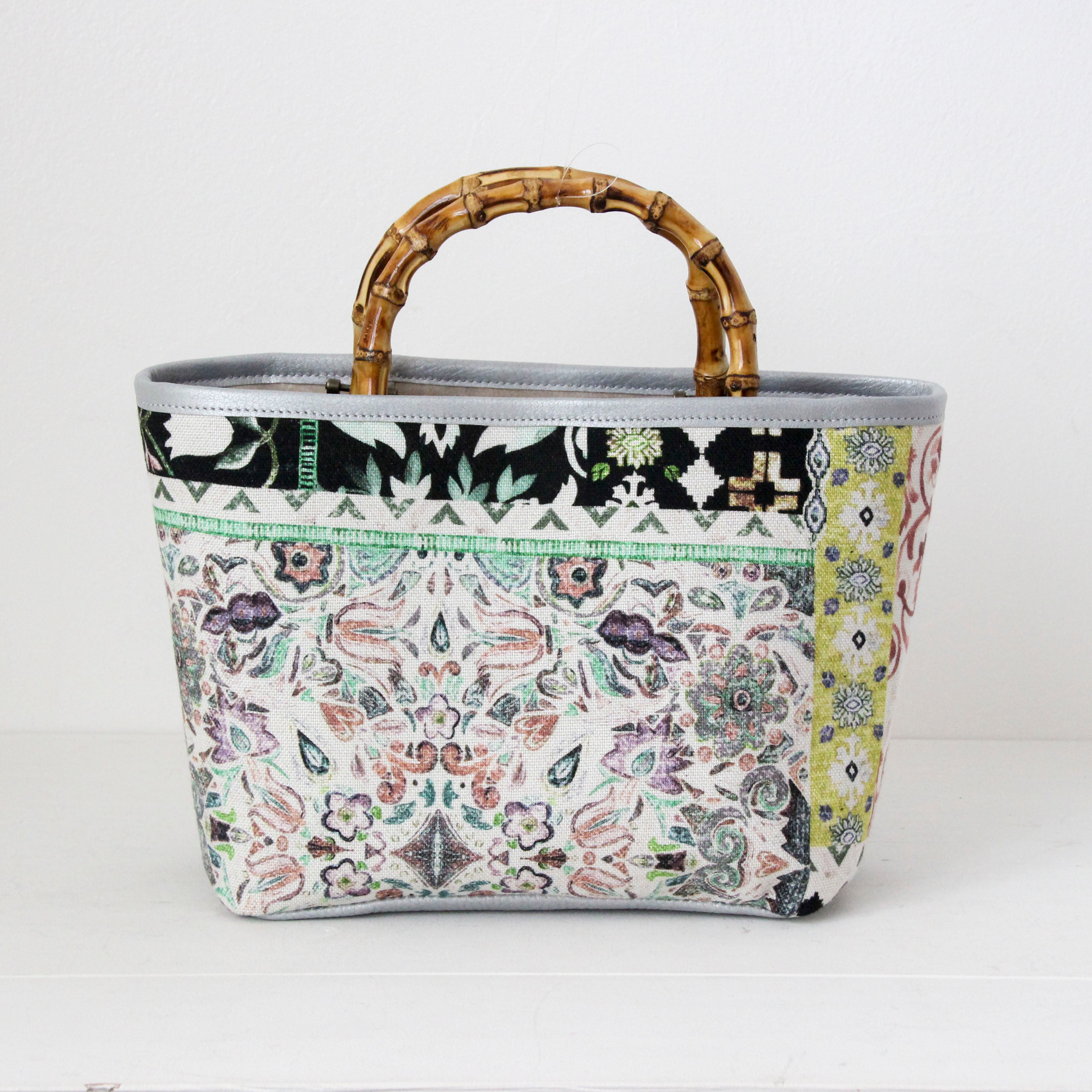 パッチワークモノトーン / シンプルファブリックトート Sサイズ/XL