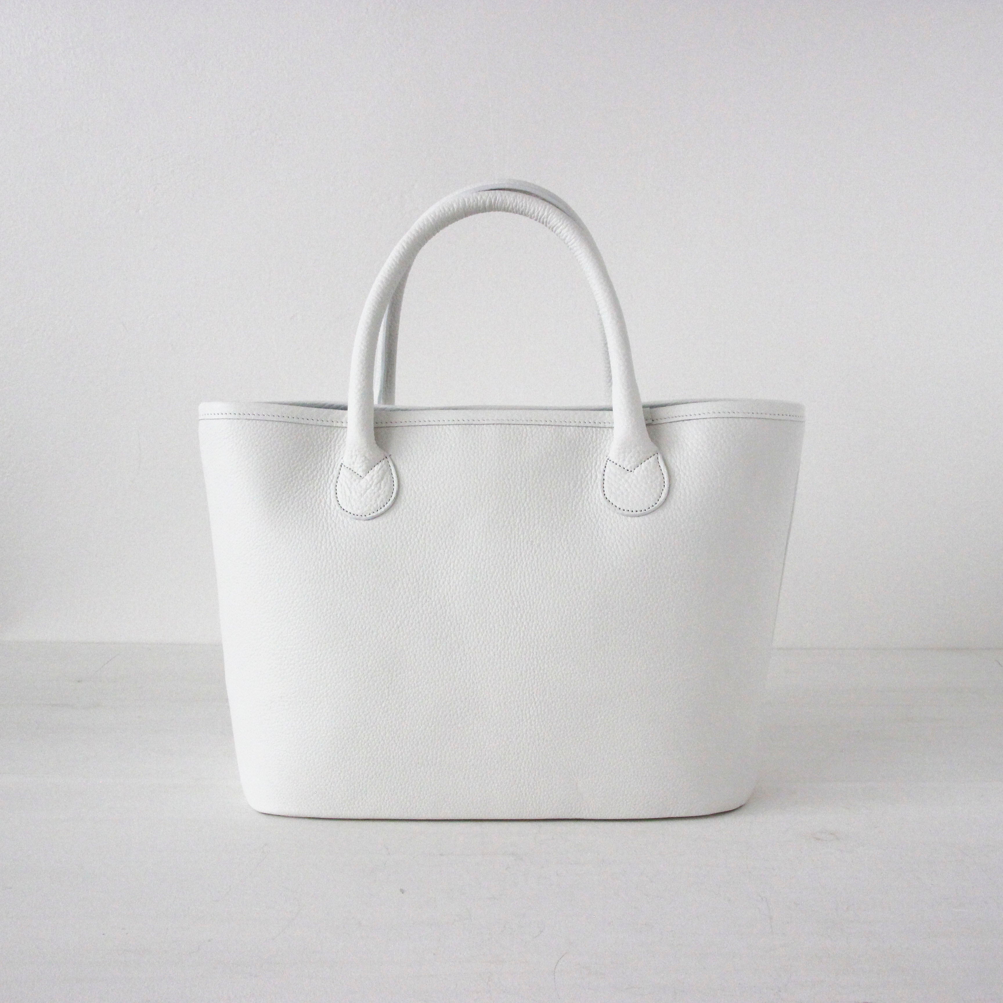 ピュアホワイト / シンプルレザートート