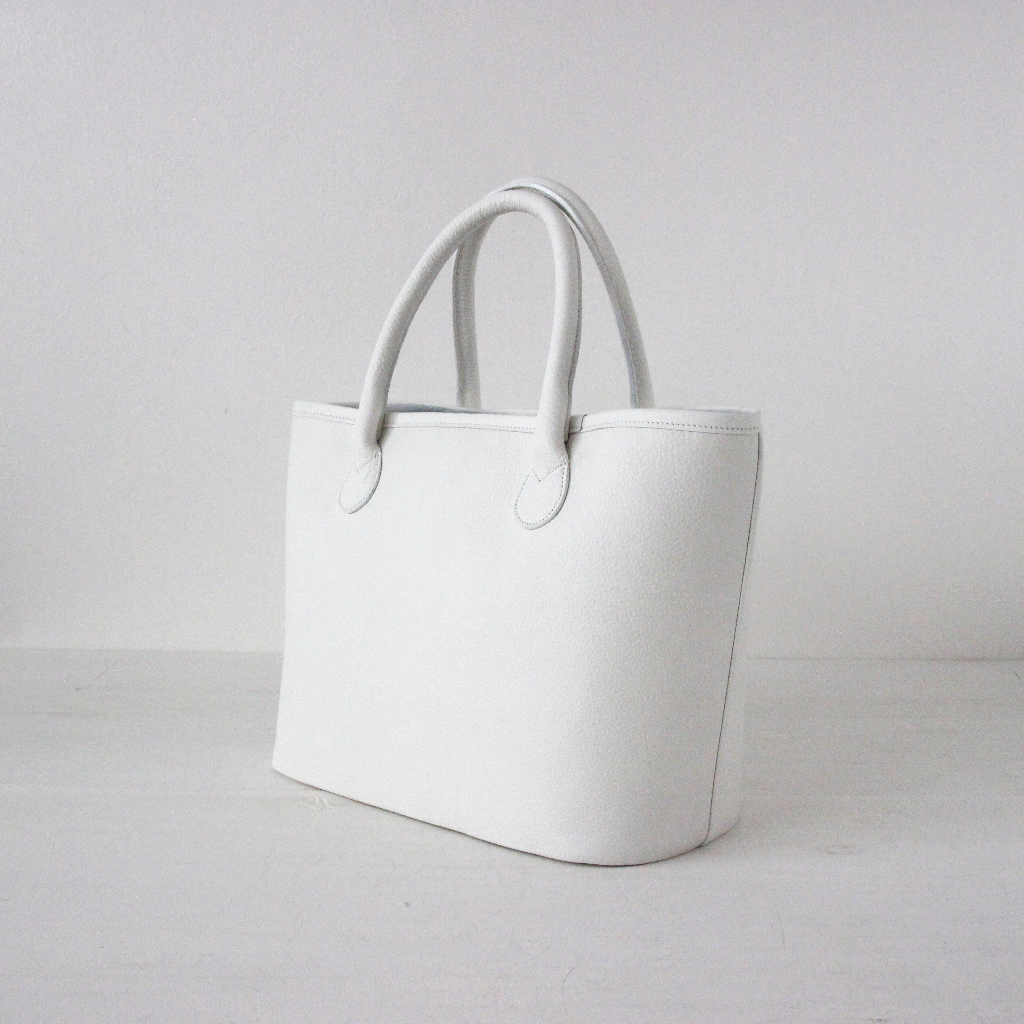 ピュアホワイト / シンプルレザートート