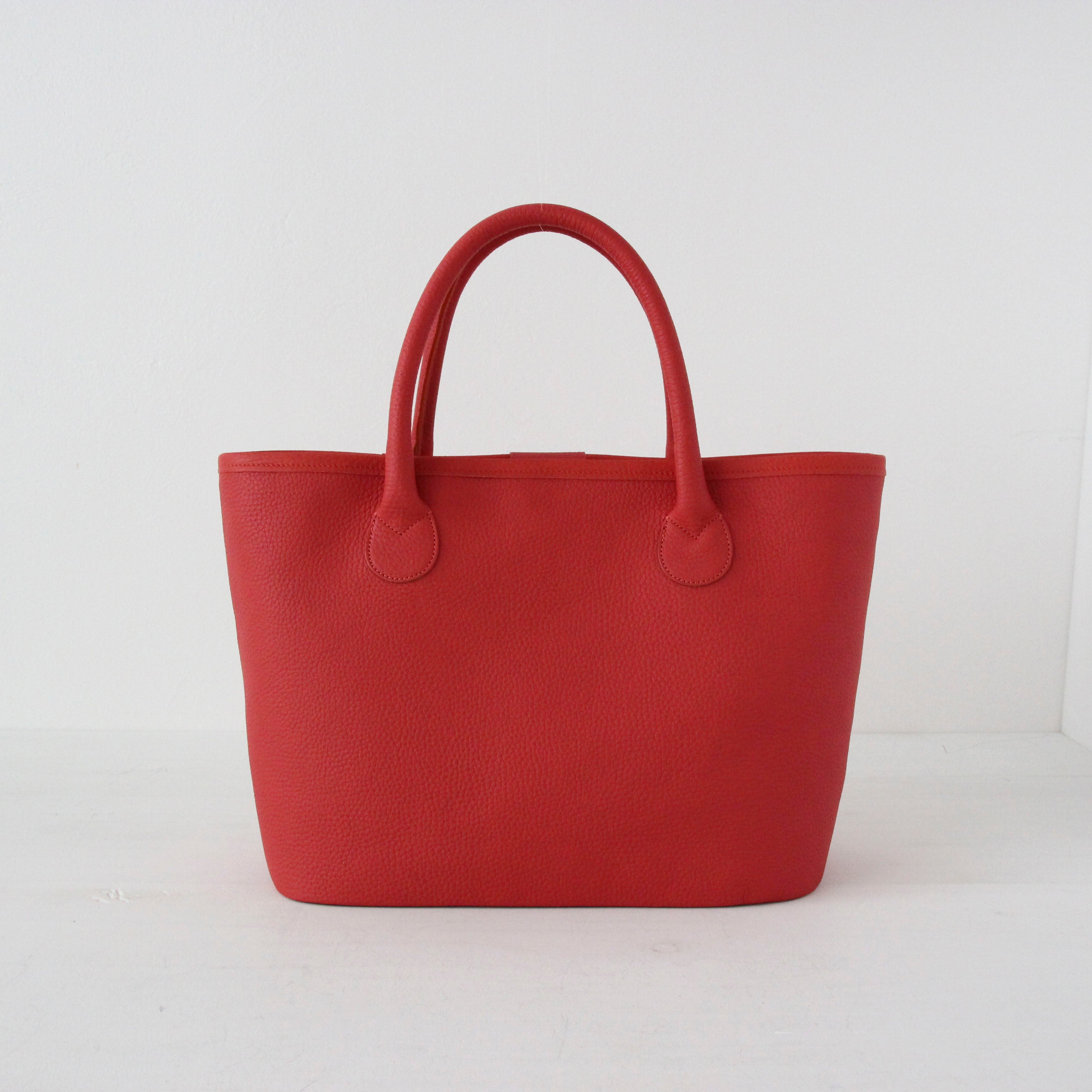 レッド / シンプルレザートート