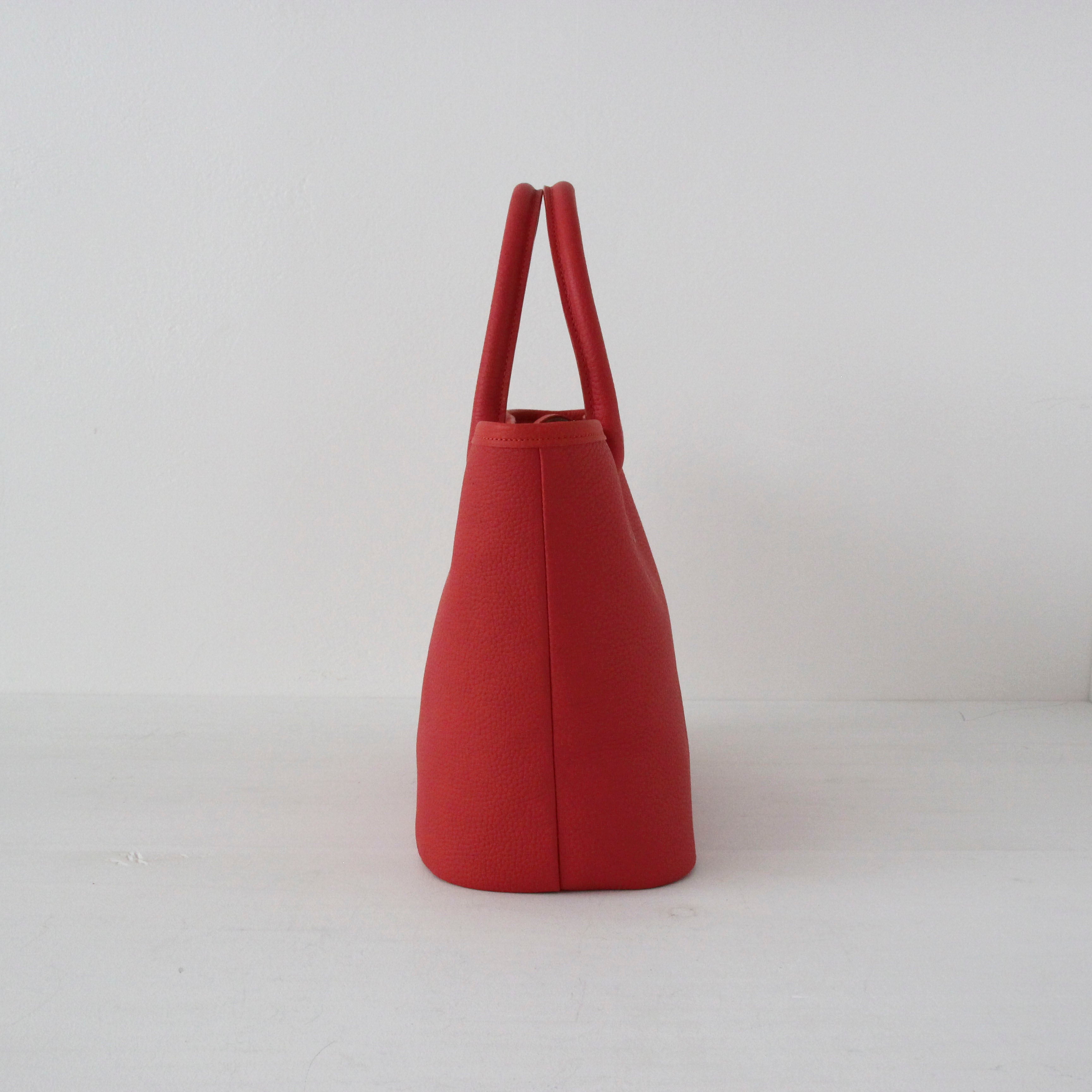 レッド / シンプルレザートート