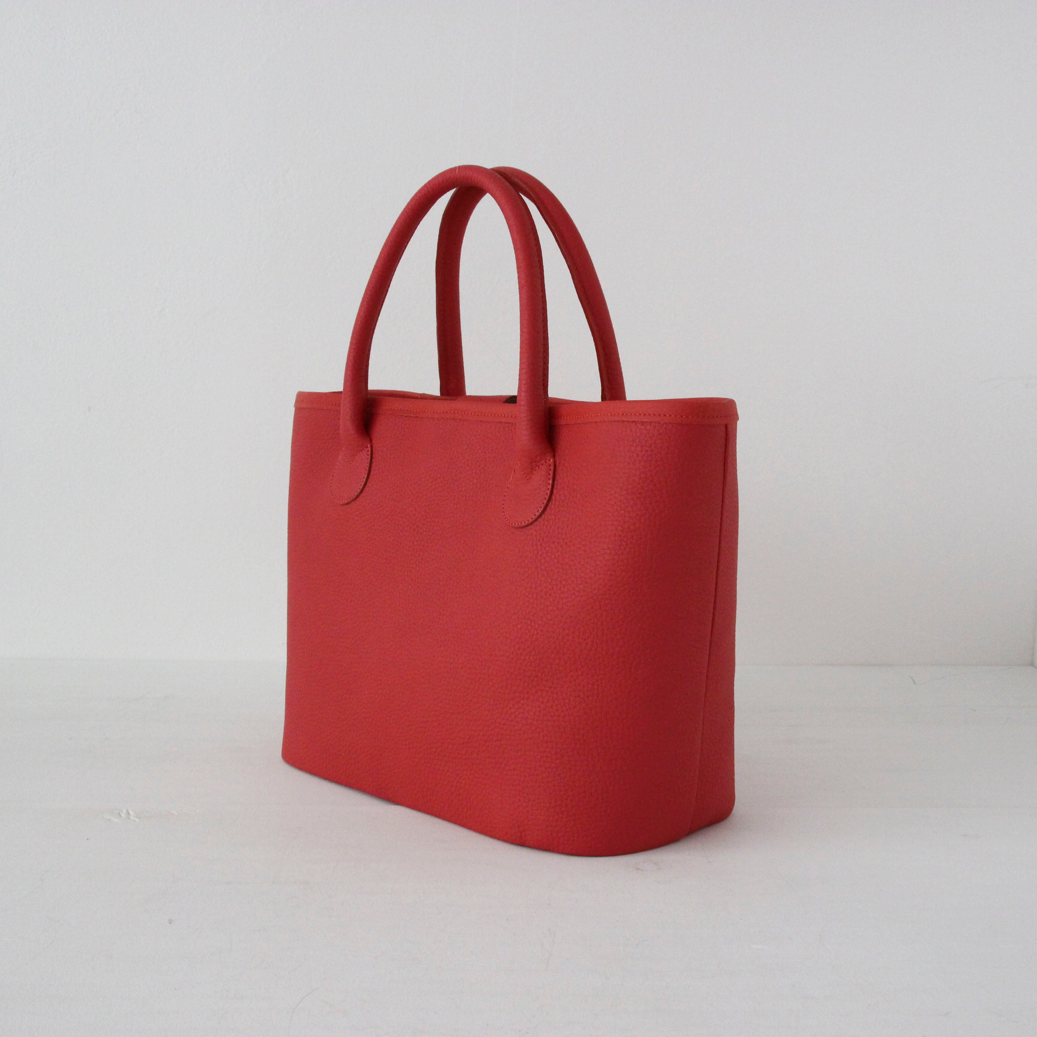 レッド / シンプルレザートート