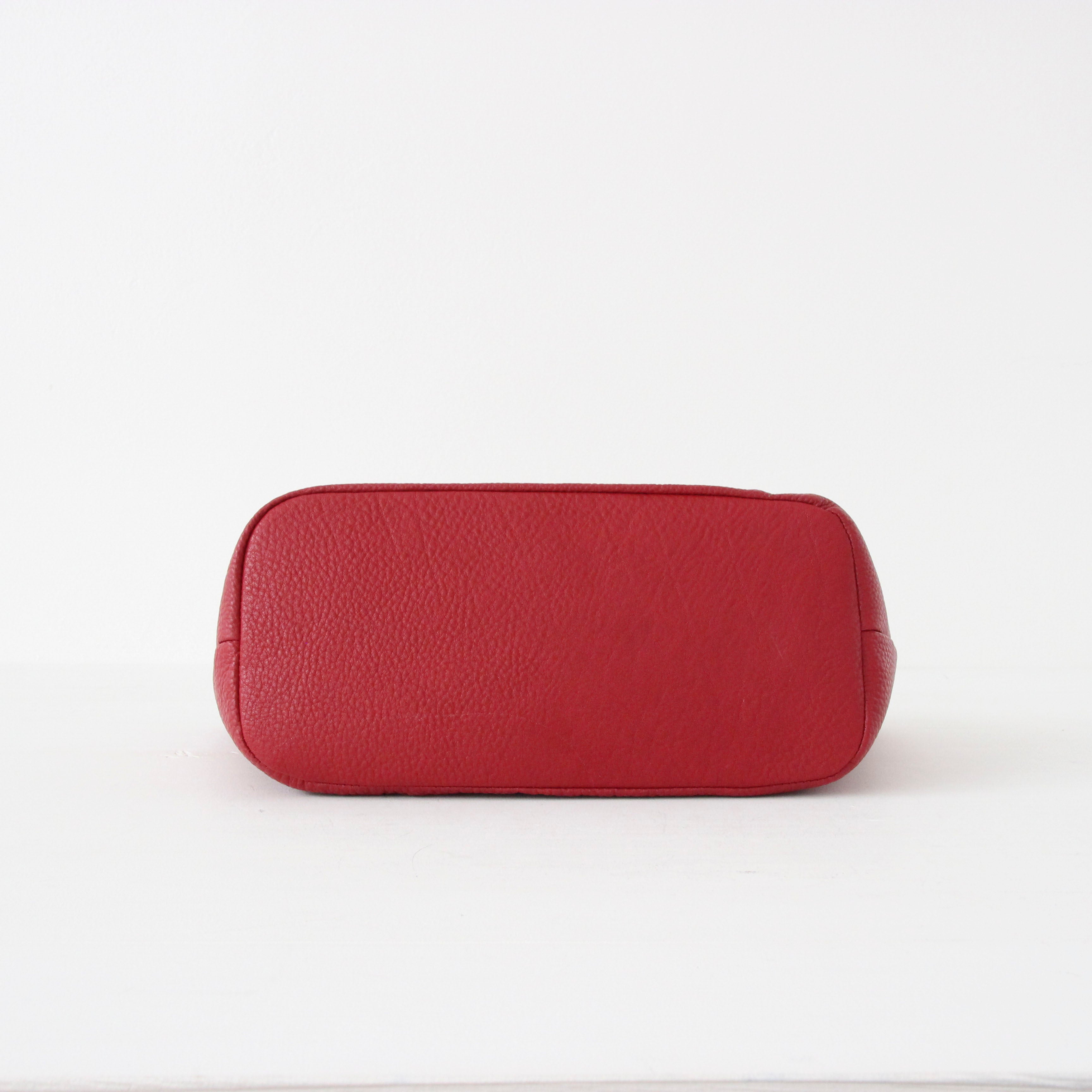 レッド / シンプルレザートート