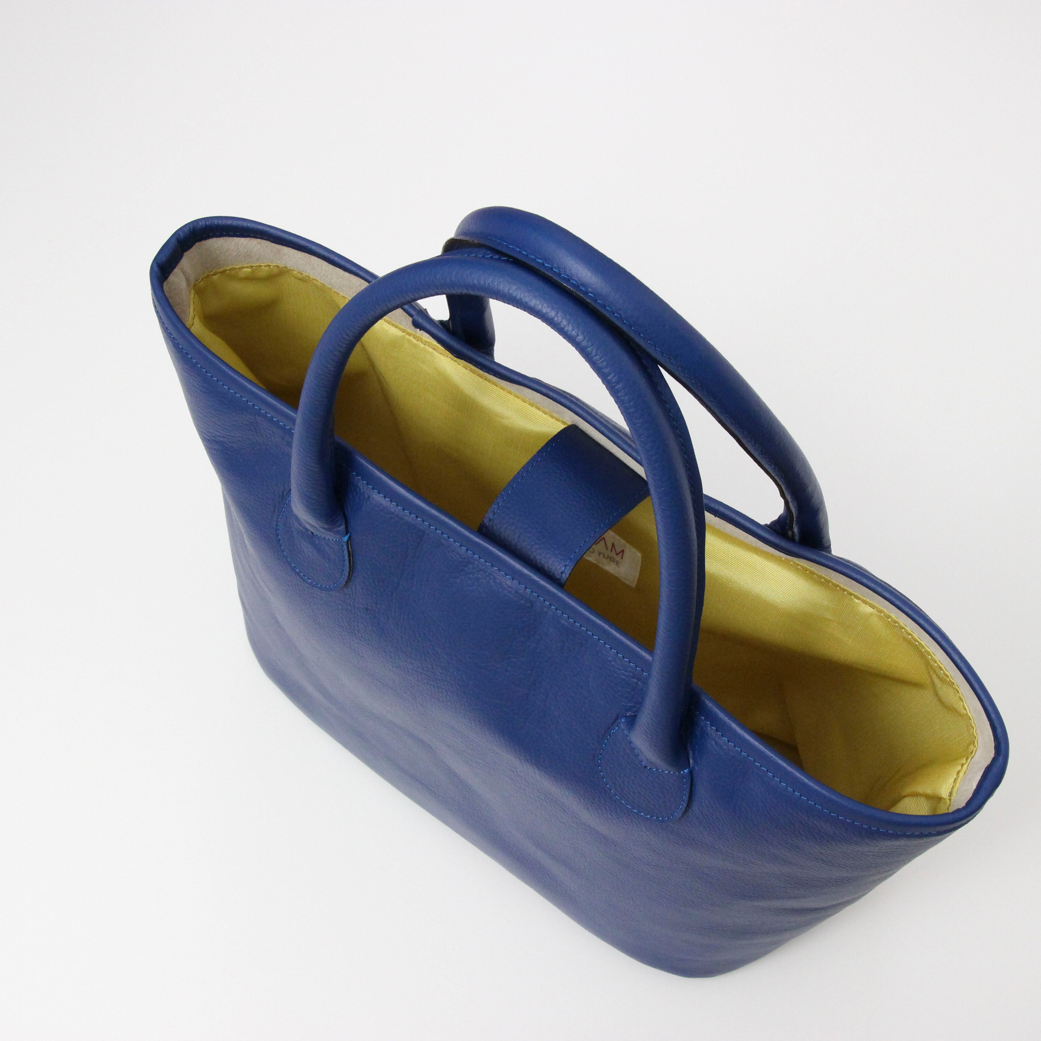 ロイヤルブルー / シンプルレザートート