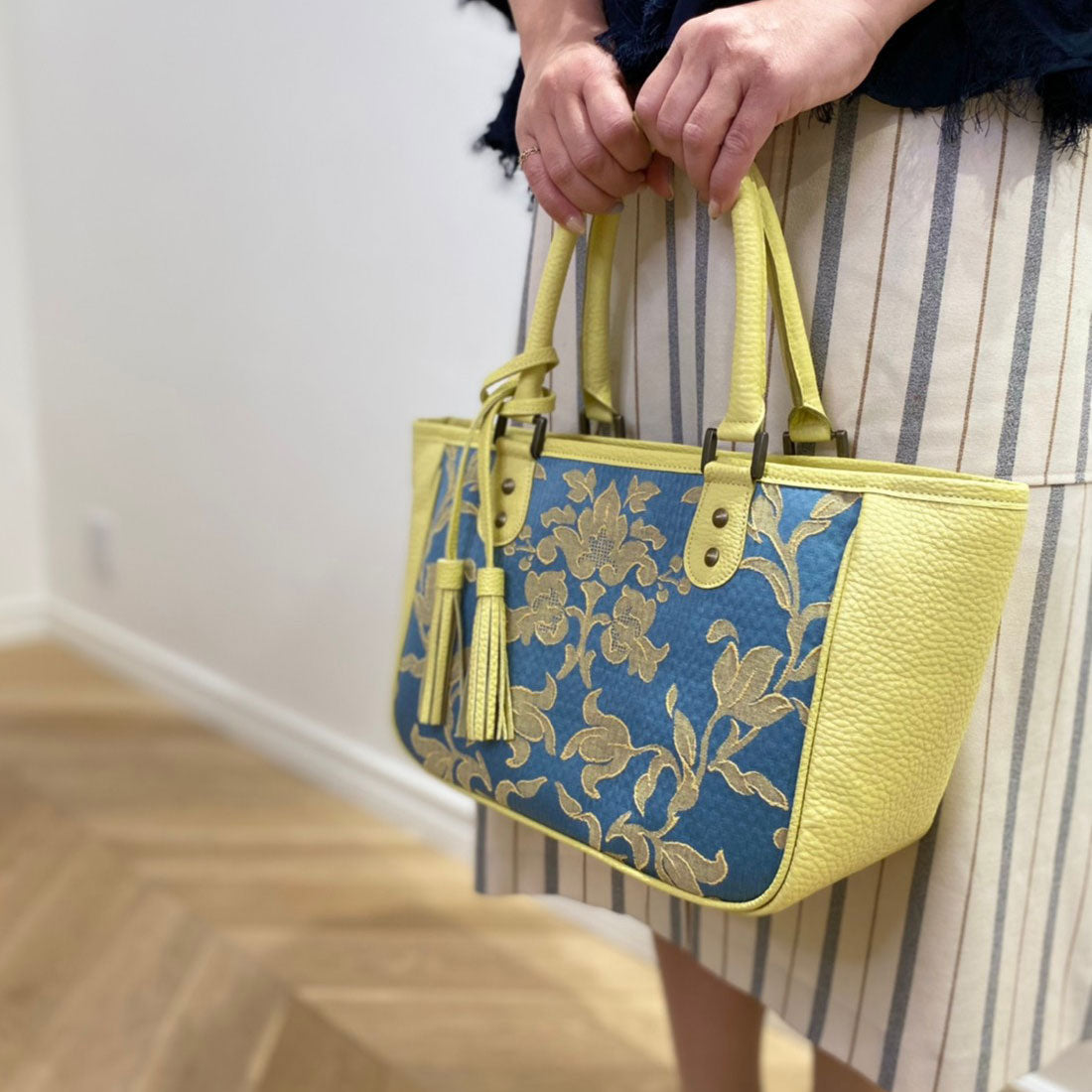 ブルーXイエローダマスク /  トートバッグS