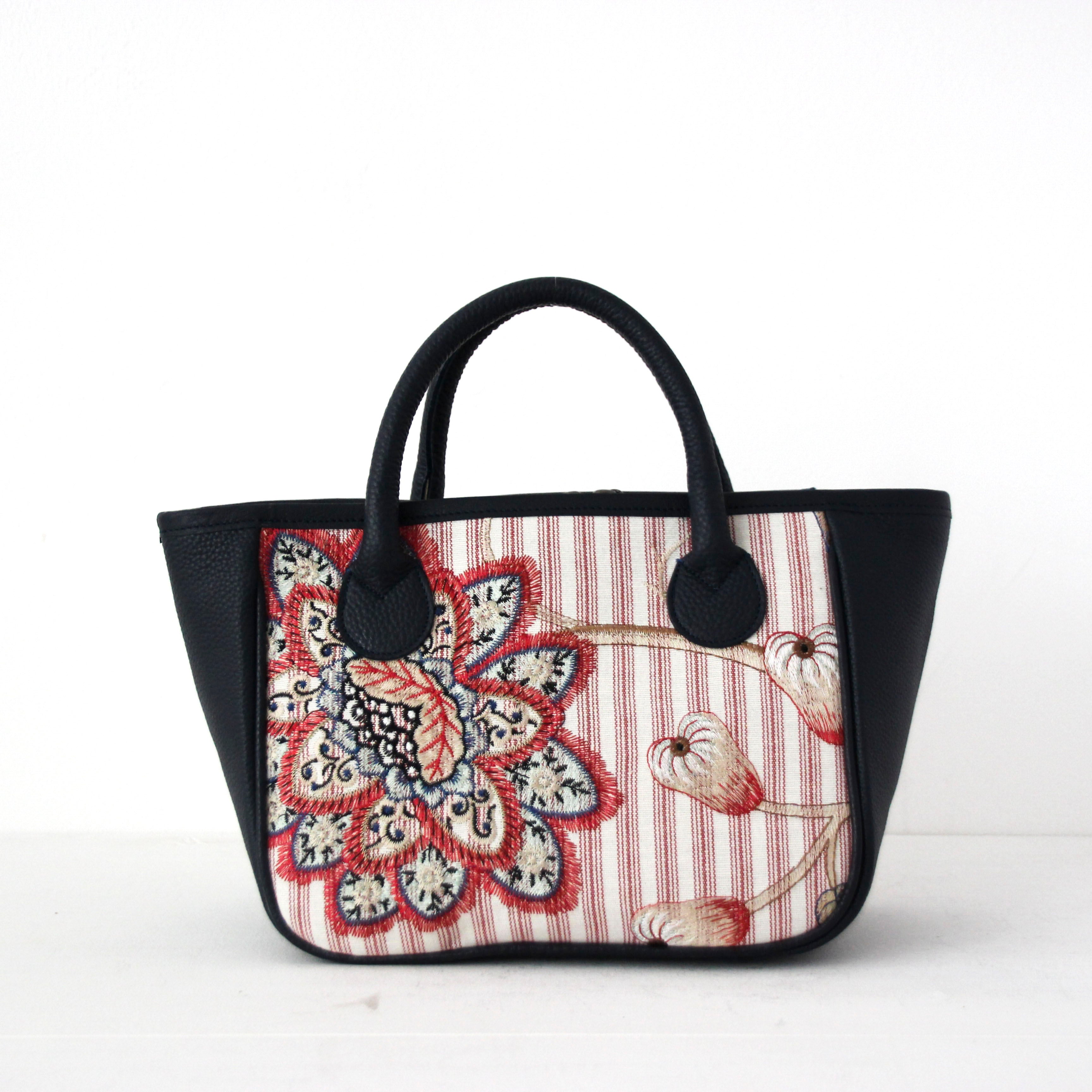 ボタニカルレッドストライプ /  トートバッグSS