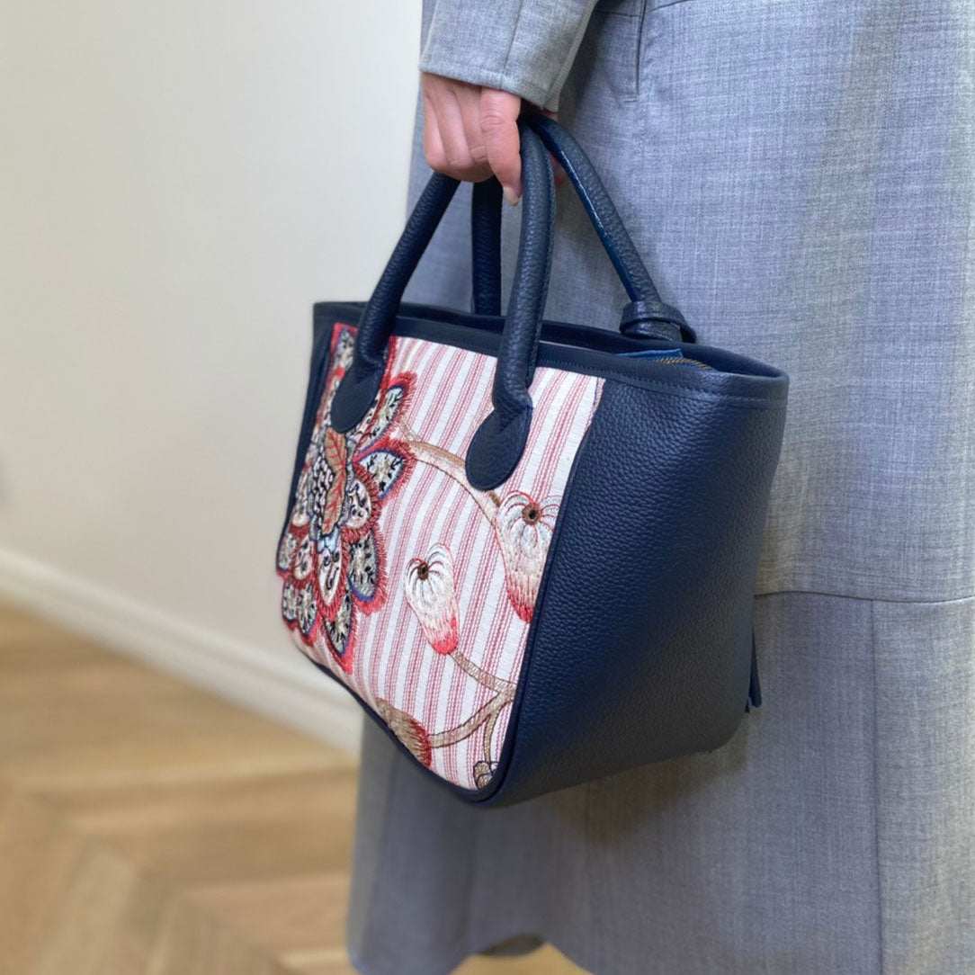 ボタニカルレッドストライプ /  トートバッグSS