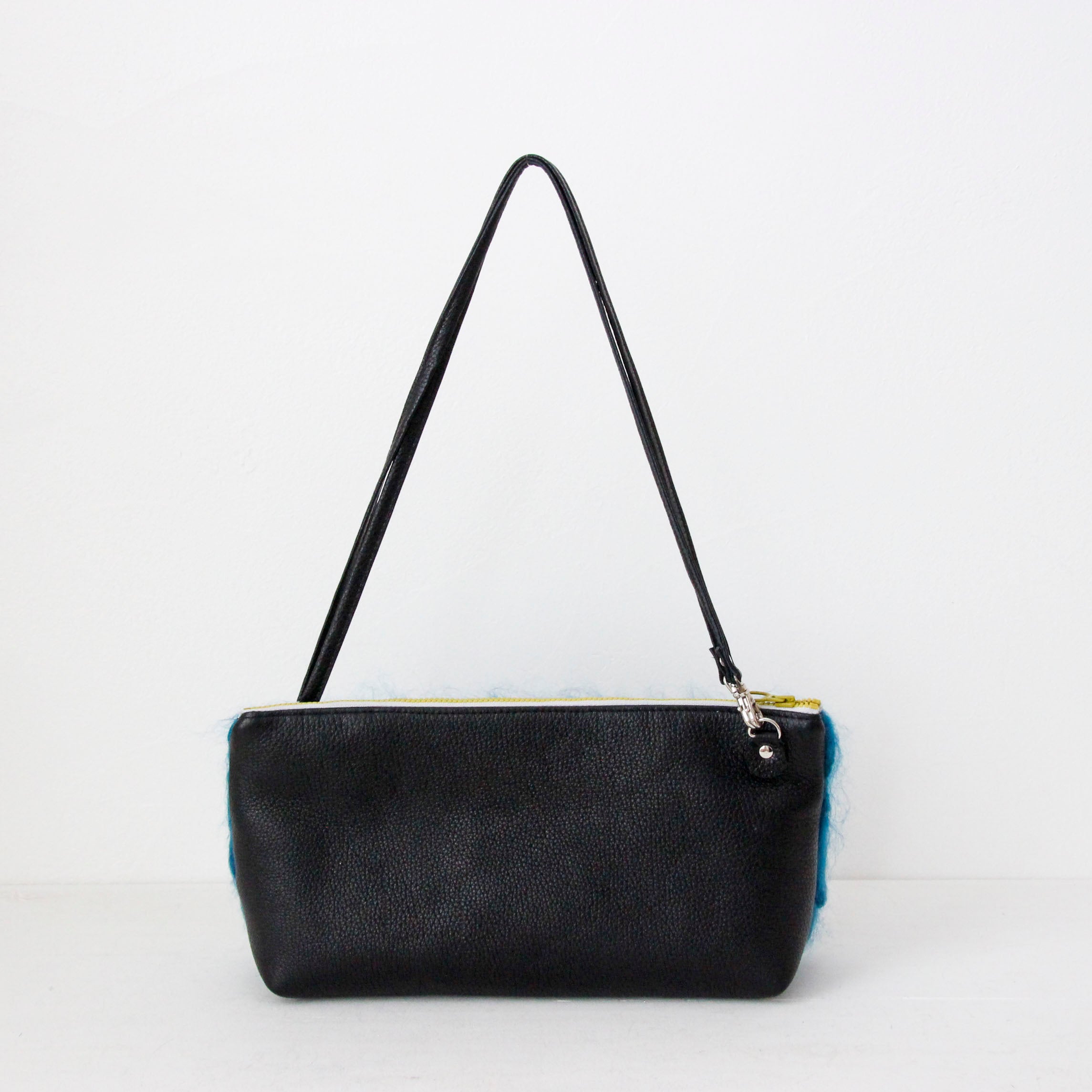 モヘアターコイズ / フラットポシェット