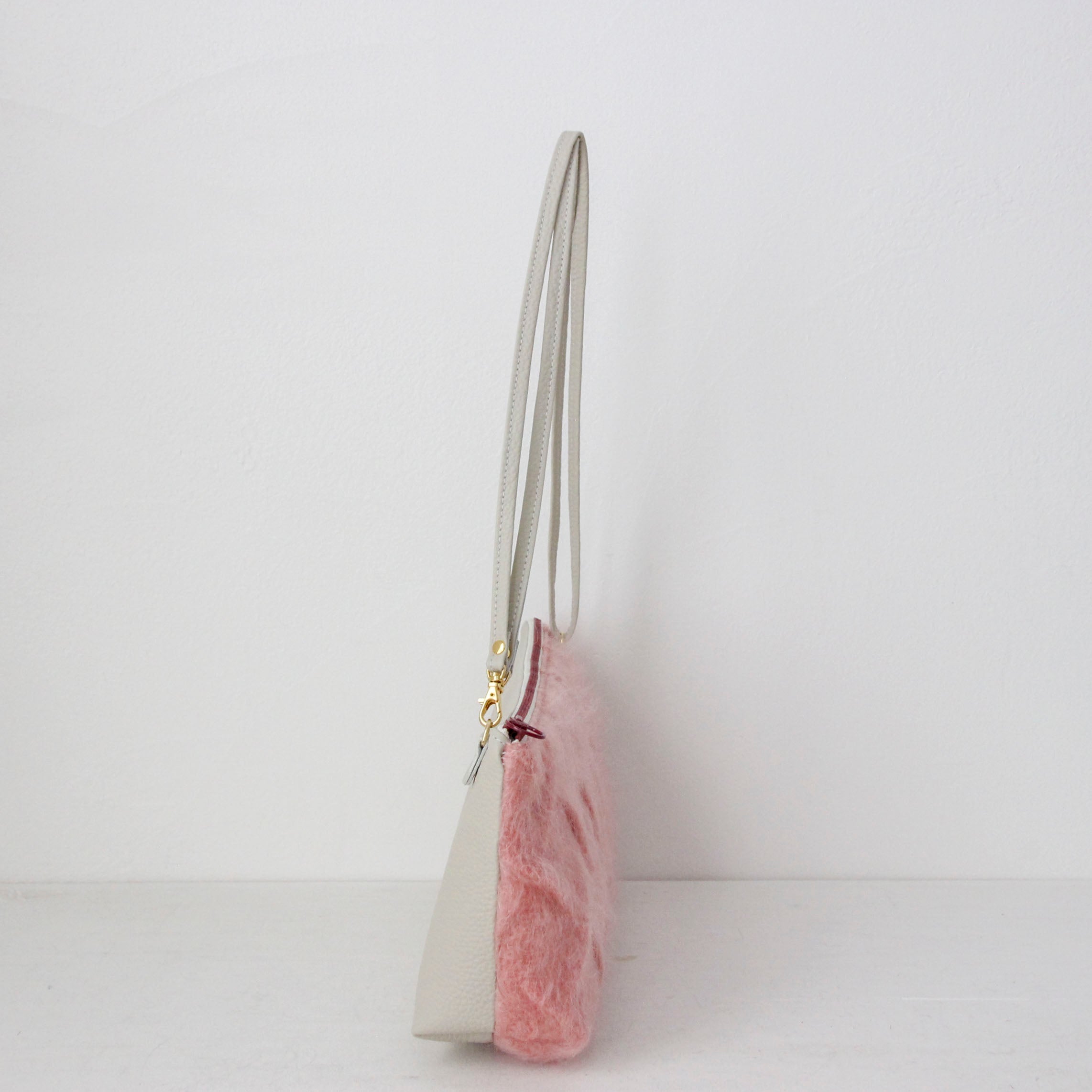 モヘアピンク / フラットポシェット