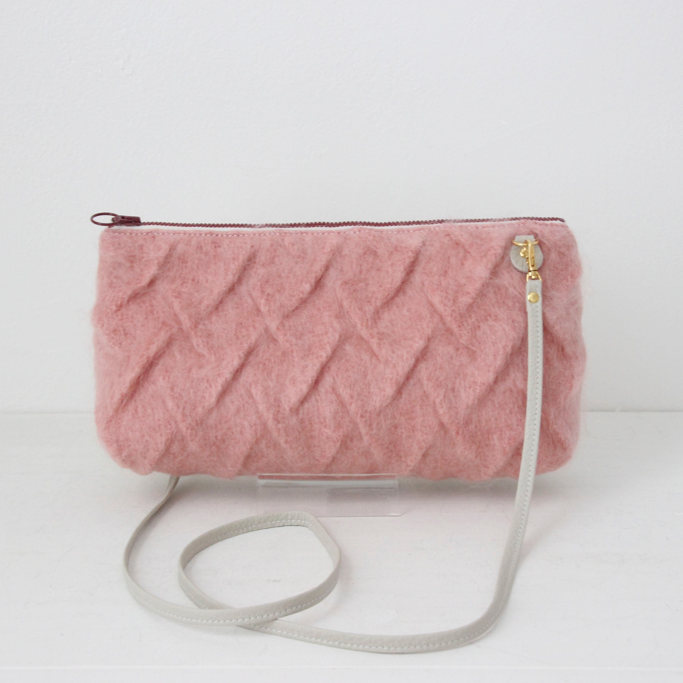 モヘアピンク / フラットポシェット