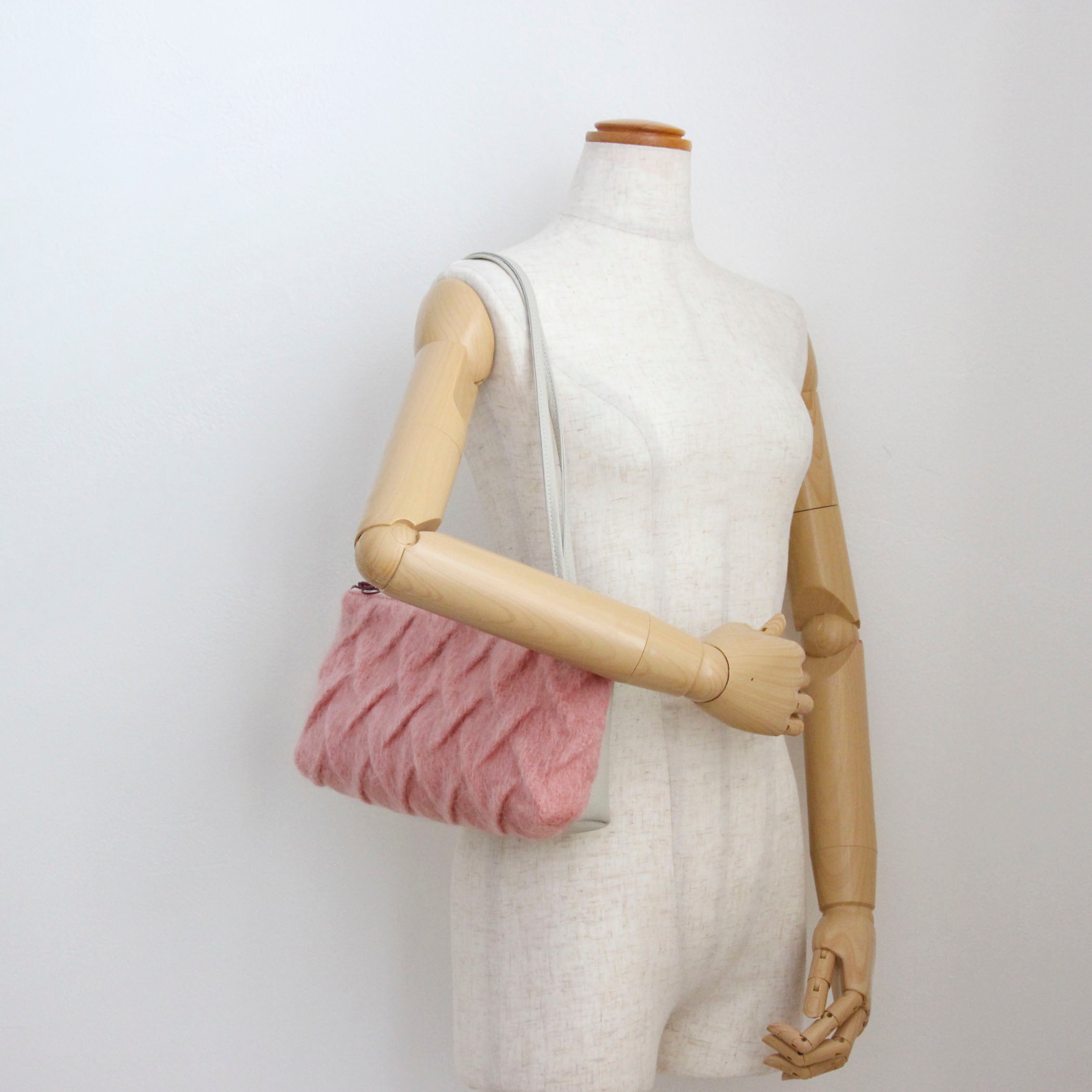 モヘアピンク / フラットポシェット